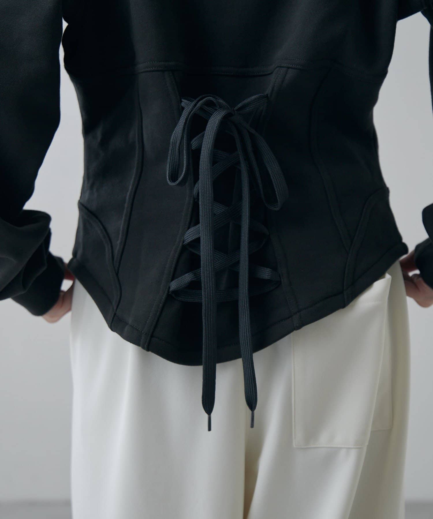 Lui's(ルイス) コルセット風スウェットプルオーバー