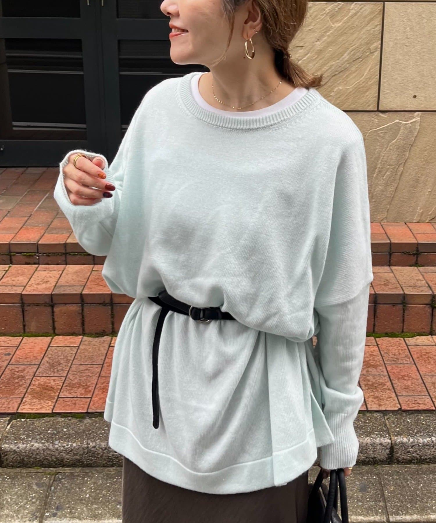 CIAOPANIC TYPY(チャオパニックティピー) 【てら企画】おしゃれに体型カバー◎ウール混オーバニットチュニック