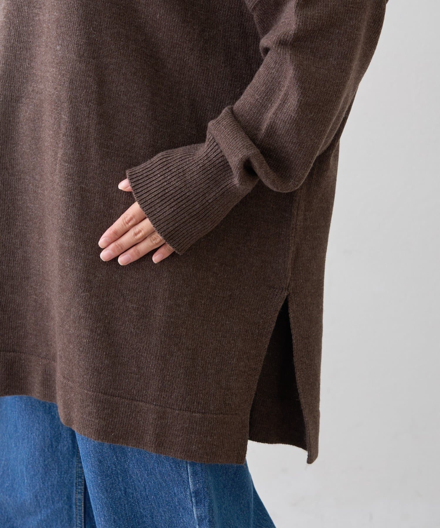 CIAOPANIC TYPY(チャオパニックティピー) 【てら企画】おしゃれに体型カバー◎ウール混オーバニットチュニック