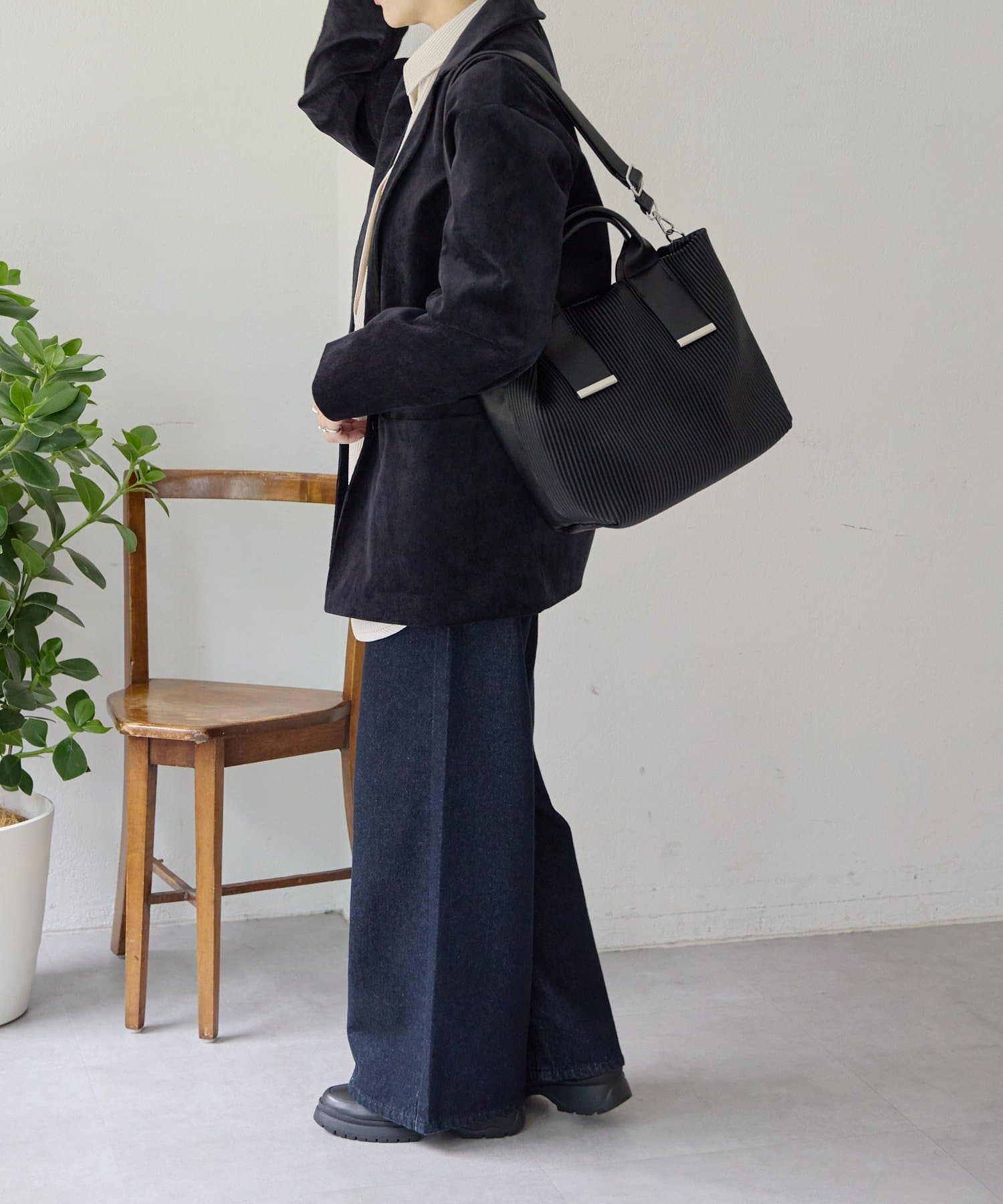 ear PAPILLONNER(イア パピヨネ) 《A4サイズ対応》プリーツトートバッグ