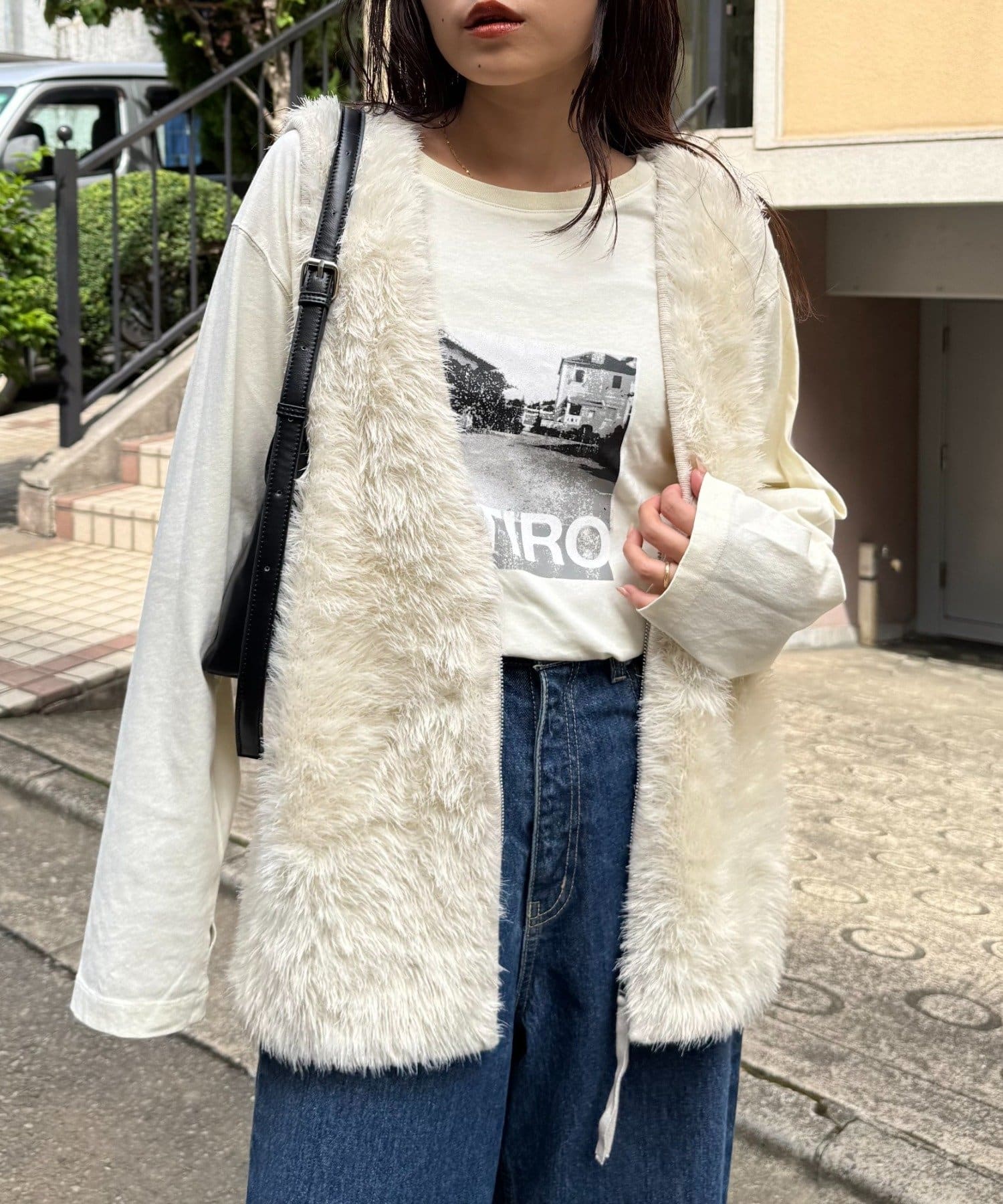 CIAOPANIC TYPY(チャオパニックティピー) メランジファーニットZIPベスト