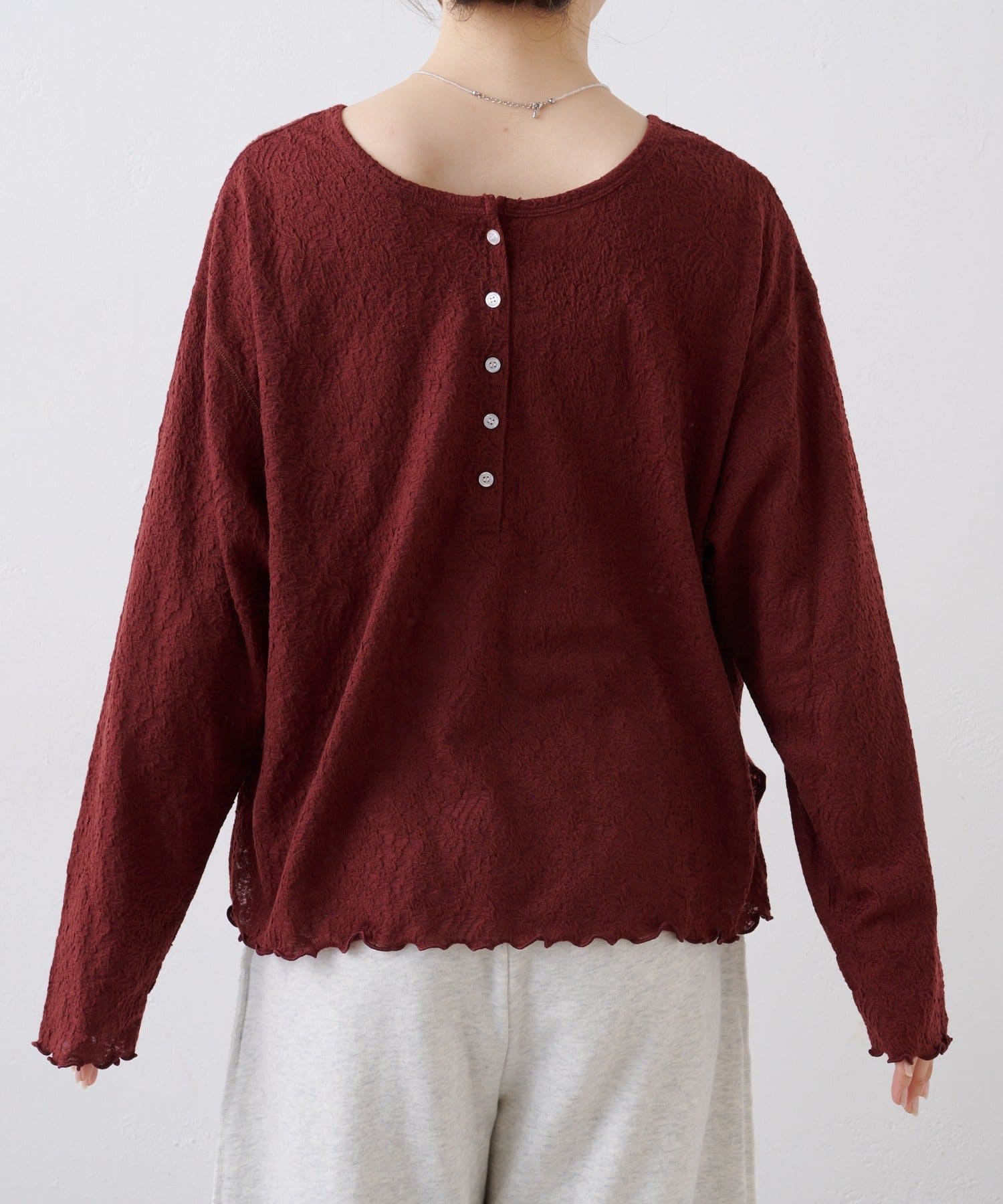 CIAOPANIC TYPY(チャオパニックティピー) 2wayシアージャガードレースヘンリーネックTee