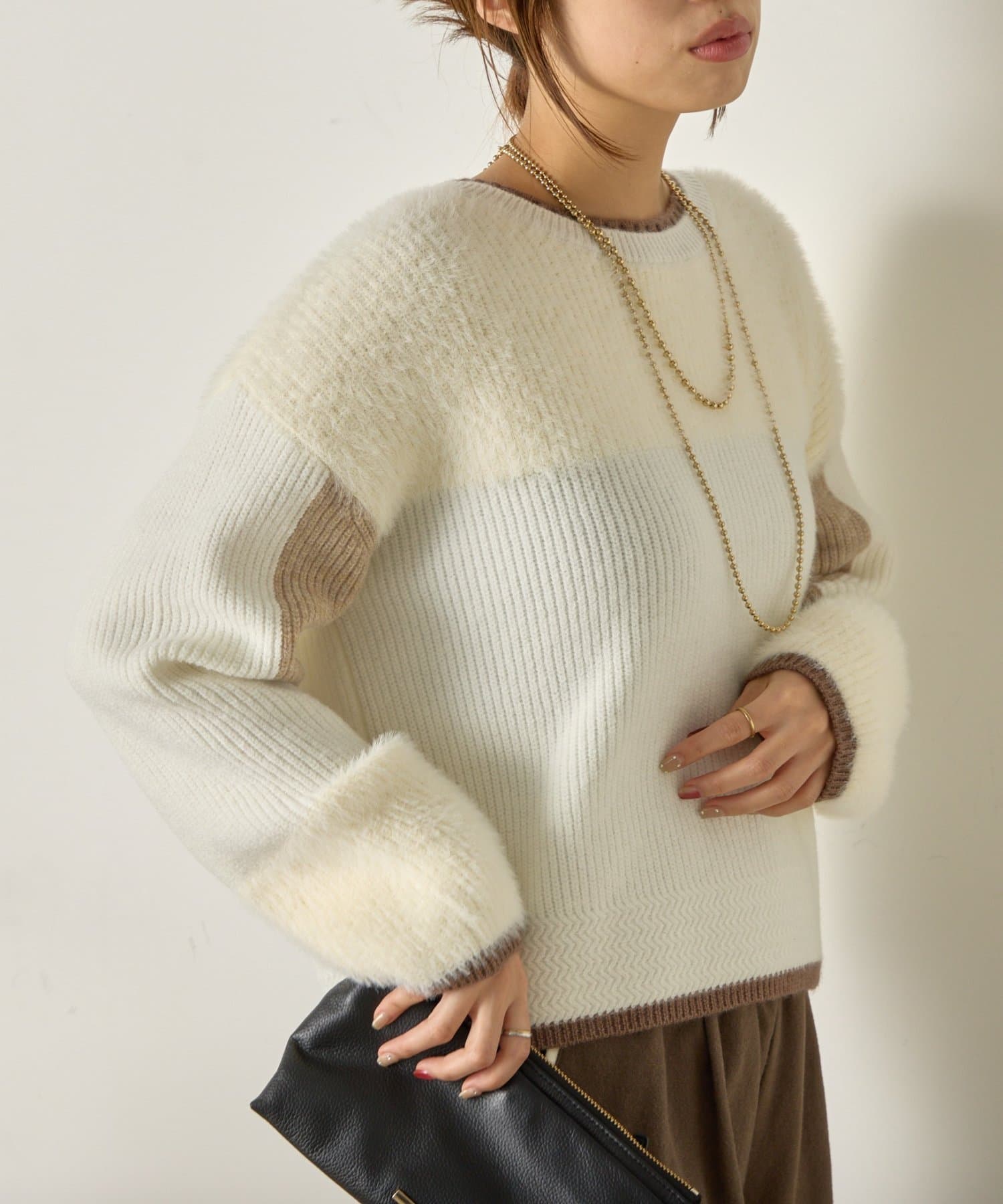 Jena　espace merveilleux(ジェナ　エスパスメルヴェイユ) ライン配色フェザニット