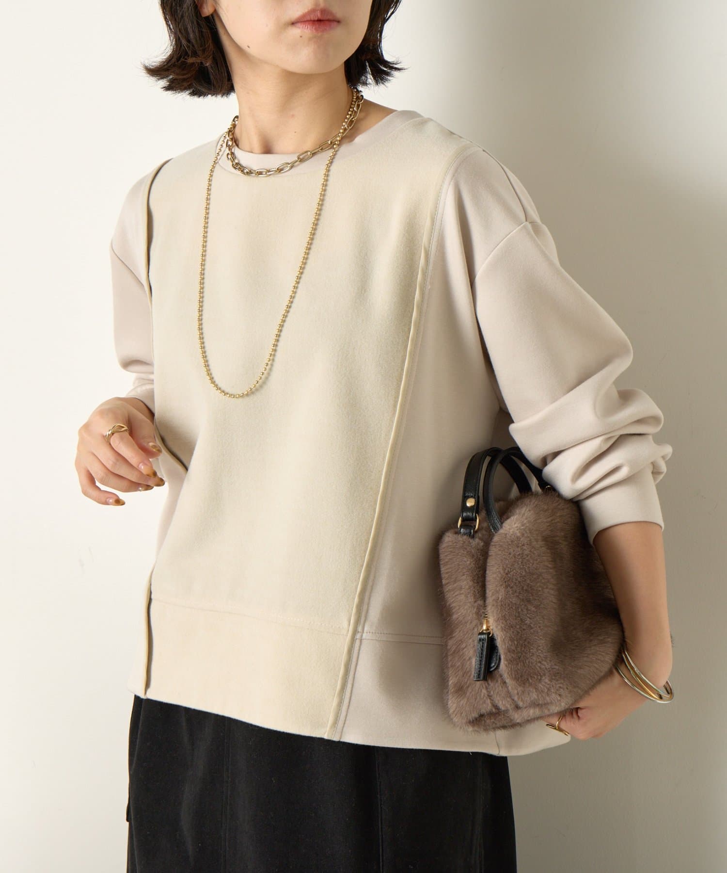 Jena　espace merveilleux(ジェナ　エスパスメルヴェイユ) ウォーム切替バックタックカットソー