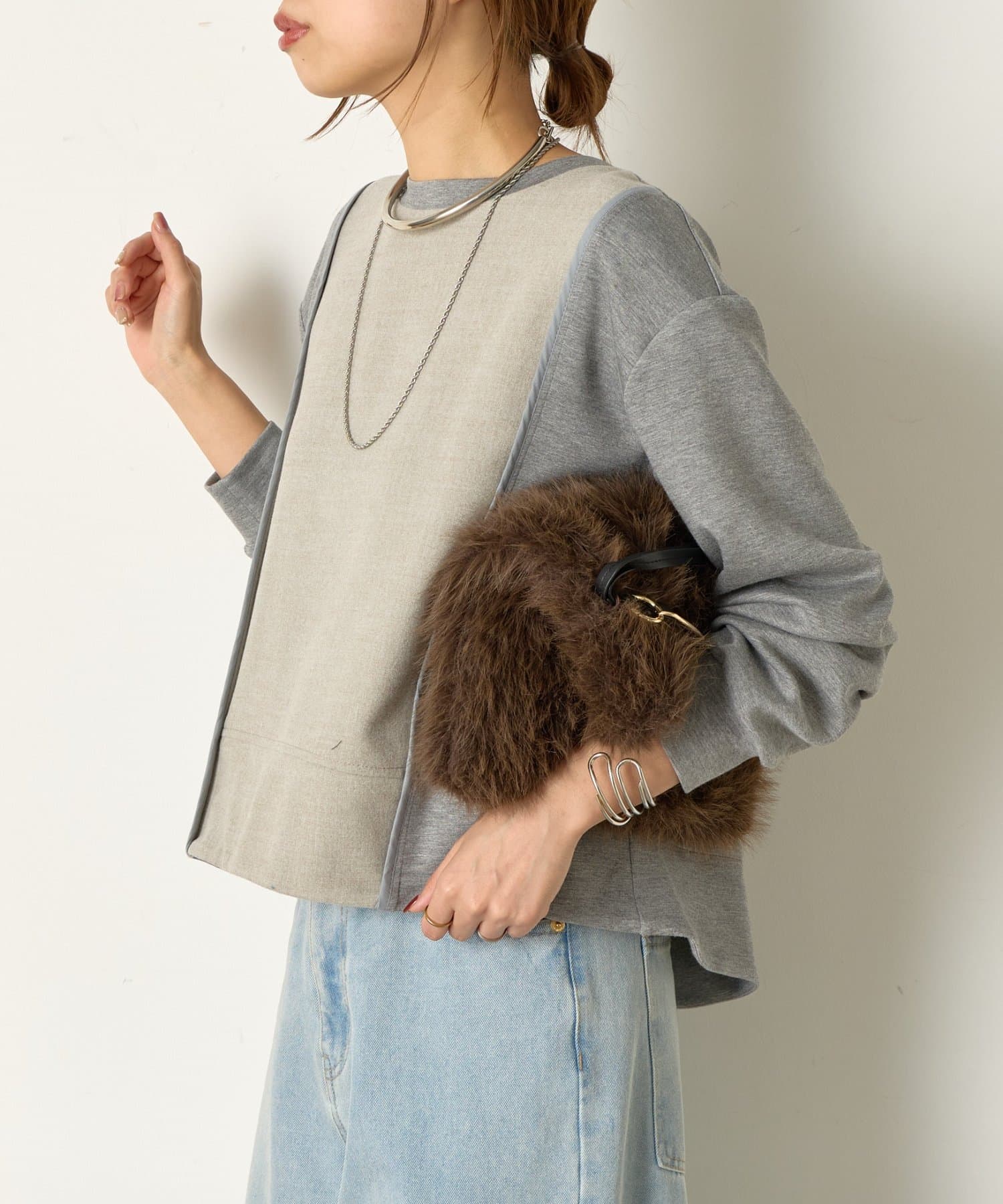 Jena　espace merveilleux(ジェナ　エスパスメルヴェイユ) ウォーム切替バックタックカットソー