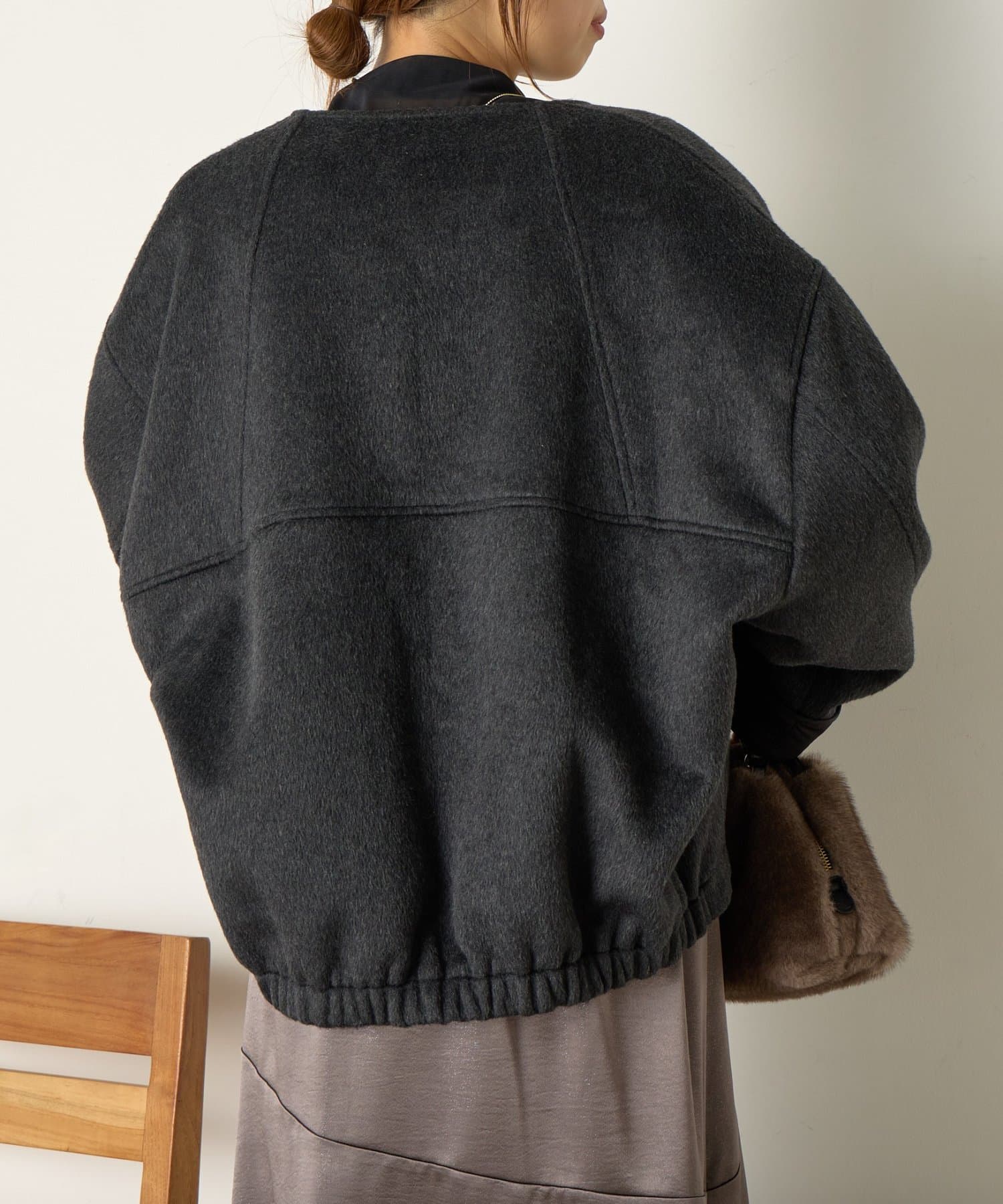 Jena　espace merveilleux(ジェナ　エスパスメルヴェイユ) 袖口切替コクーンジャケット