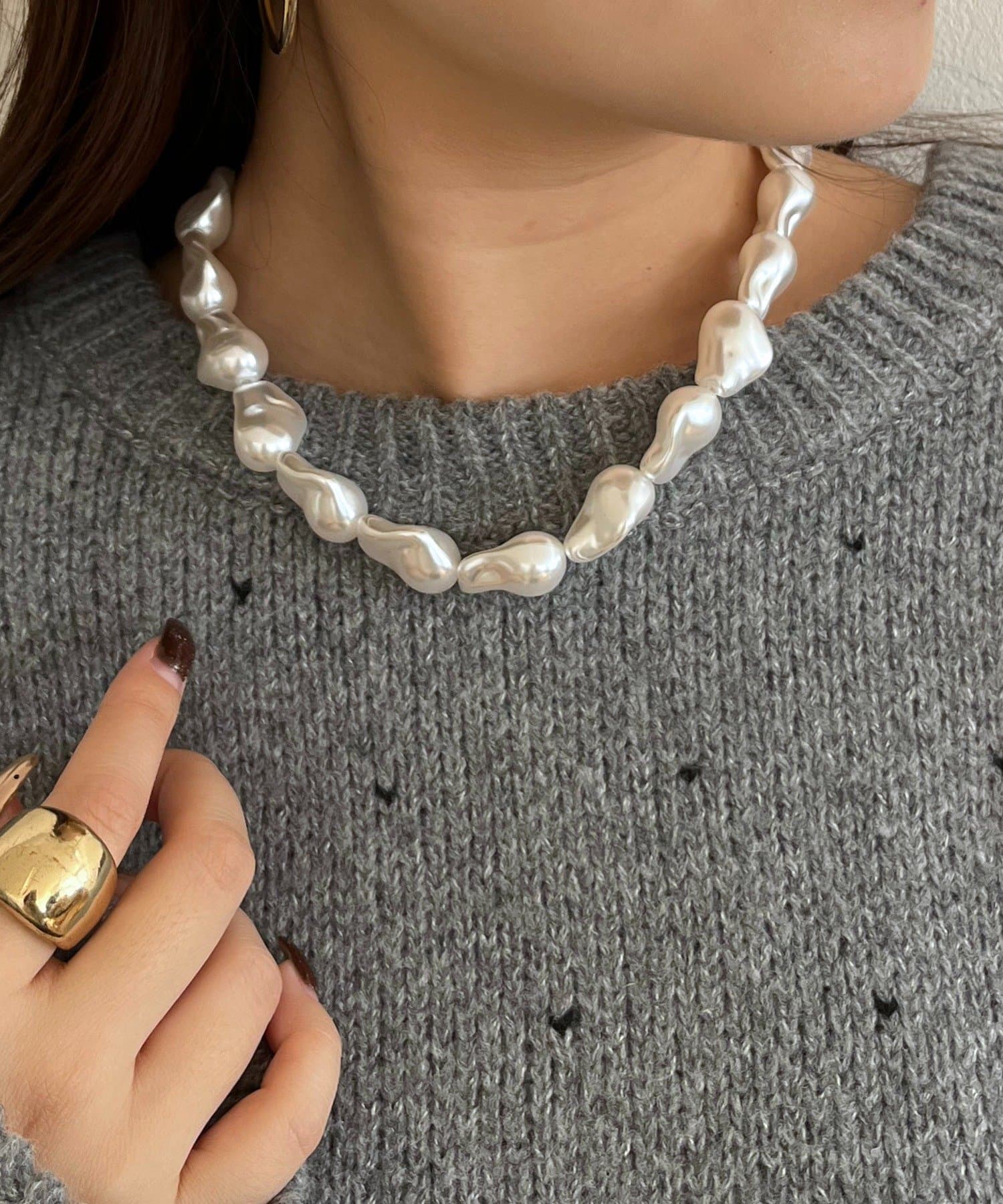 prose verse(プロズヴェール) バロックパールネックレス