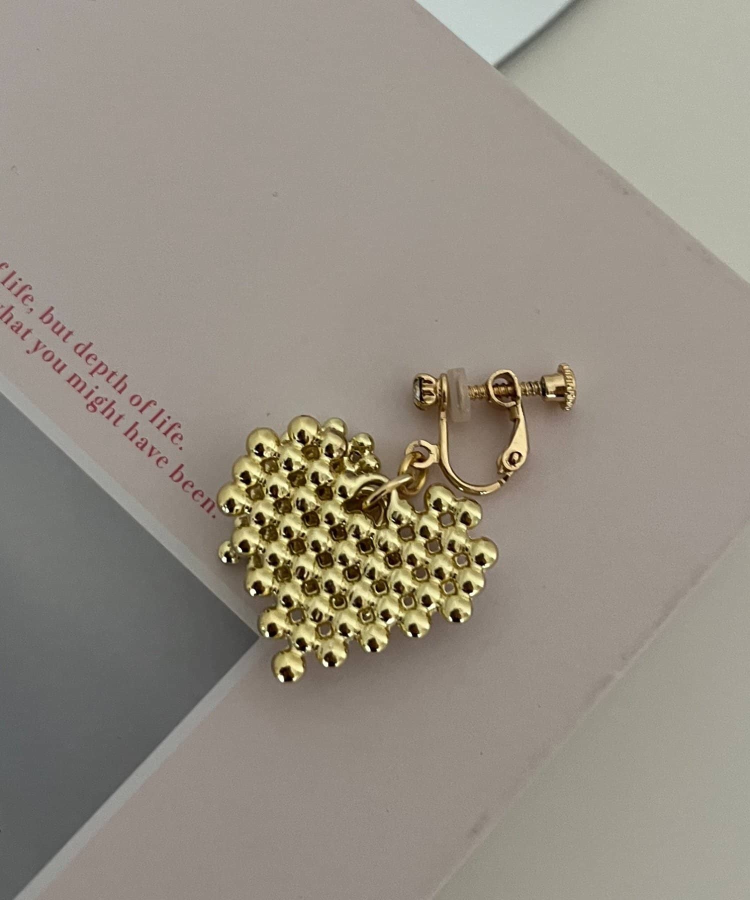 prose verse(プロズヴェール) パールビジュハートイヤリング