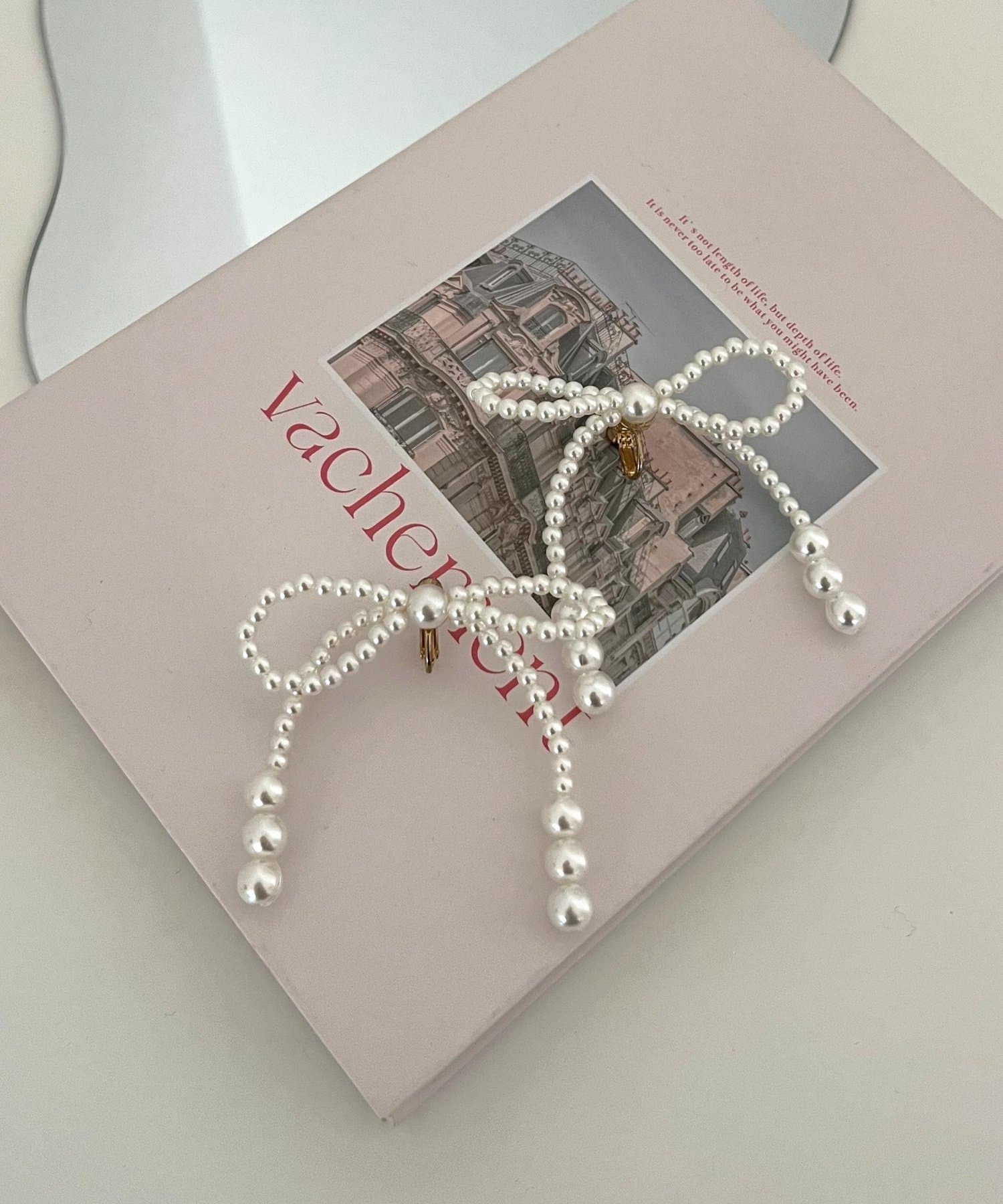 prose verse(プロズヴェール) パールリボンイヤリング