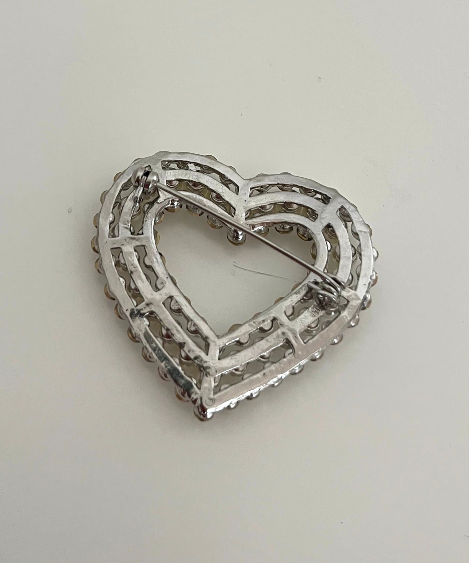 prose verse(プロズヴェール) パールビジューハートブローチ