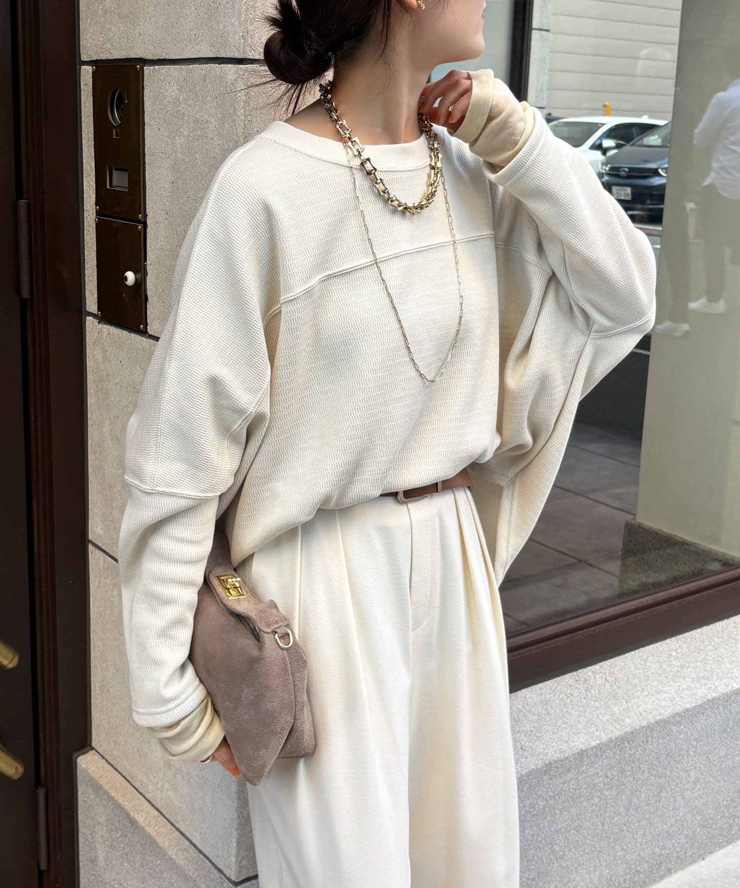 DOUDOU(ドゥドゥ) 【着る毛布！】サーマルボンバーヒートプルオーバー