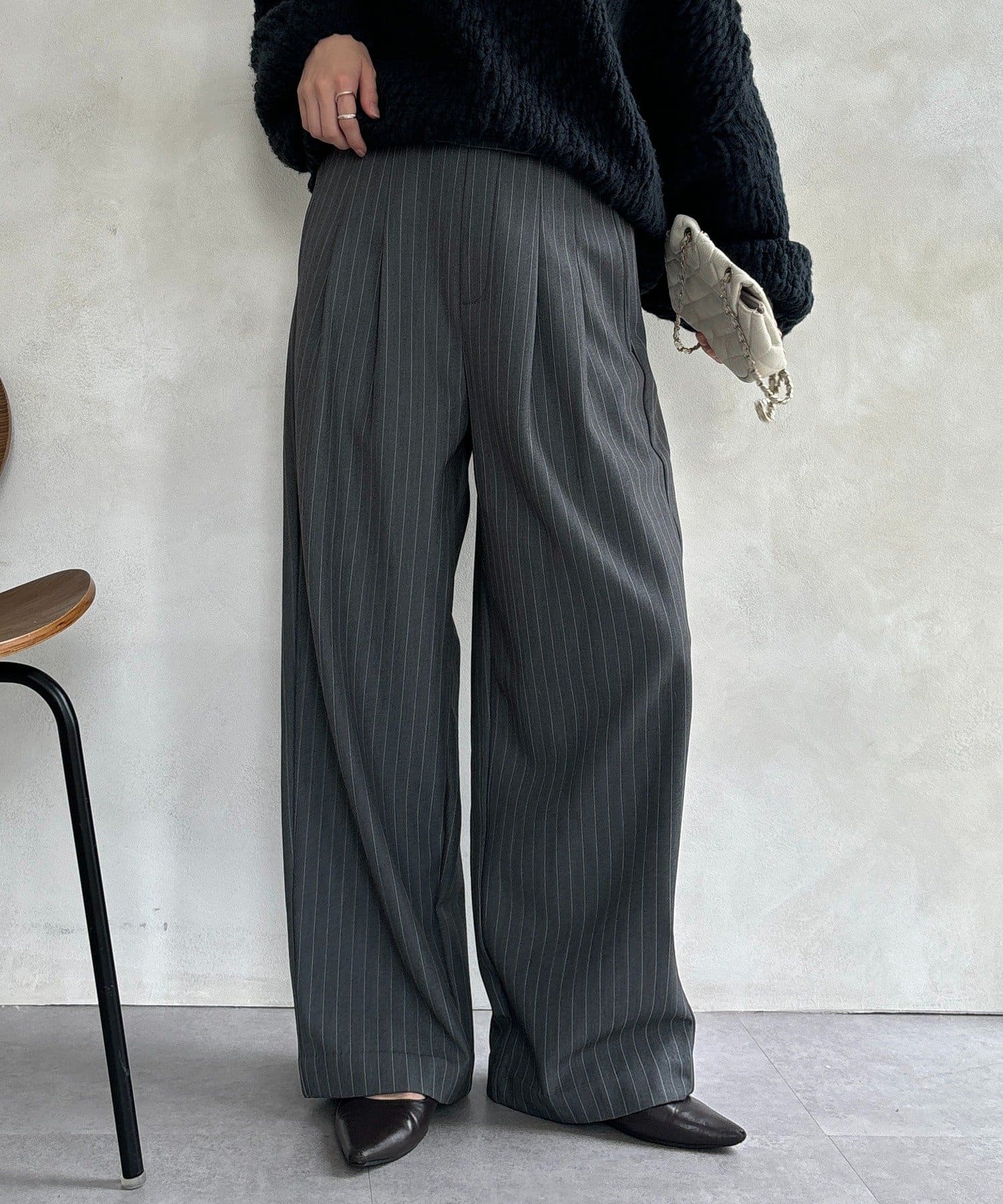 DOUDOU(ドゥドゥ) 裏起毛ボンディングパンツ