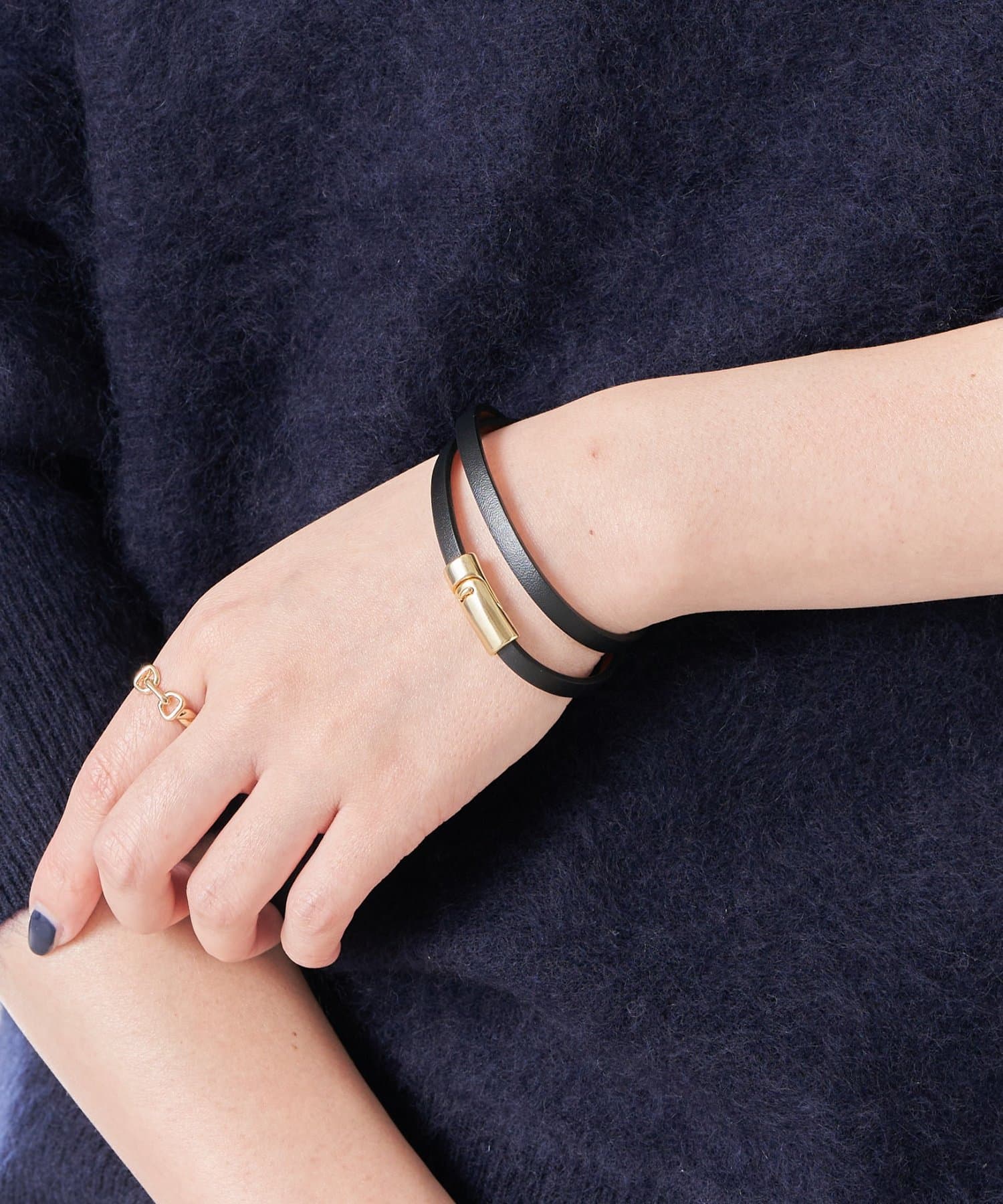 COLLAGE GALLARDAGALANTE(コラージュ ガリャルダガランテ) ダブルラップレザーブレスレット