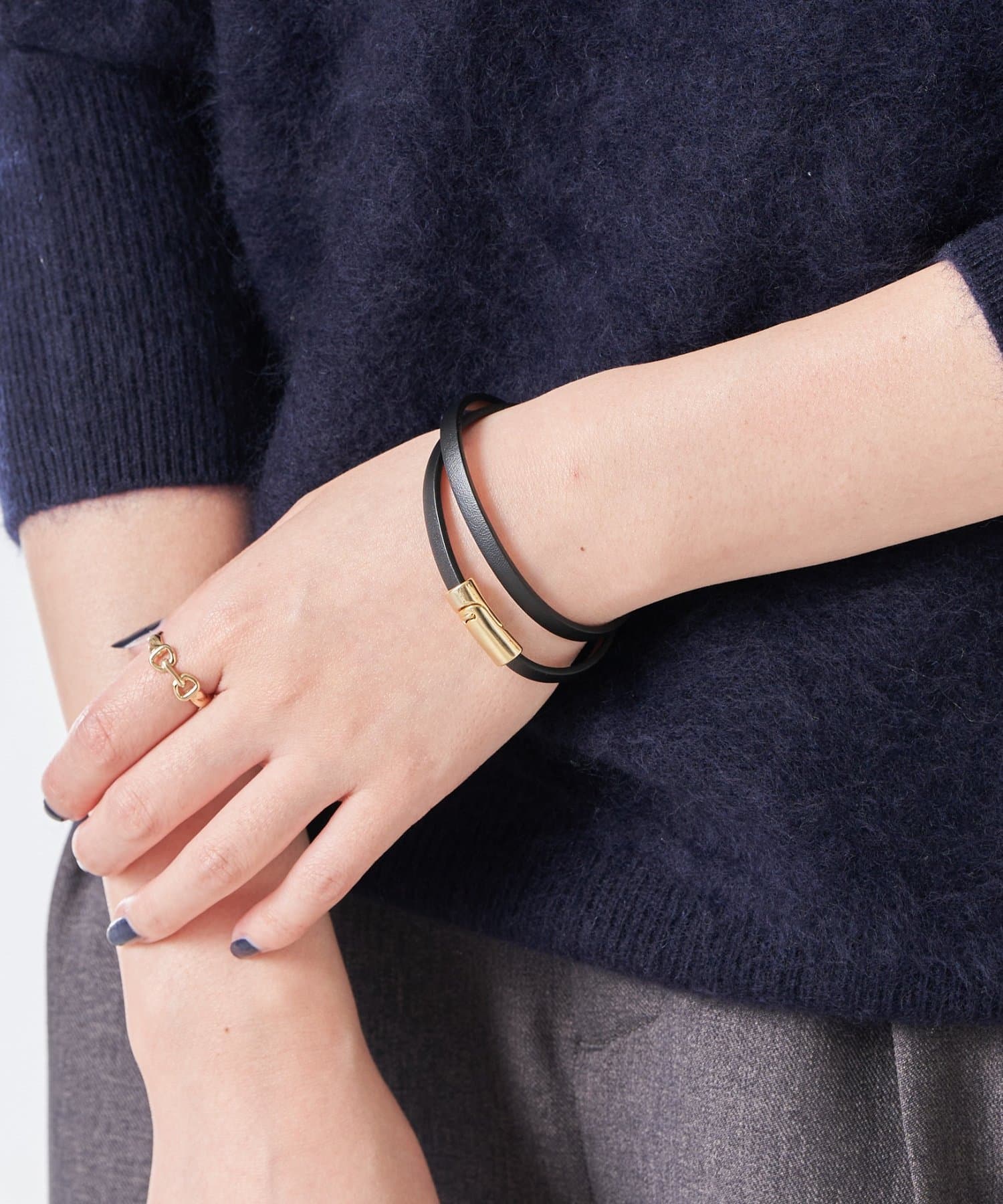 COLLAGE GALLARDAGALANTE(コラージュ ガリャルダガランテ) ダブルラップレザーブレスレット