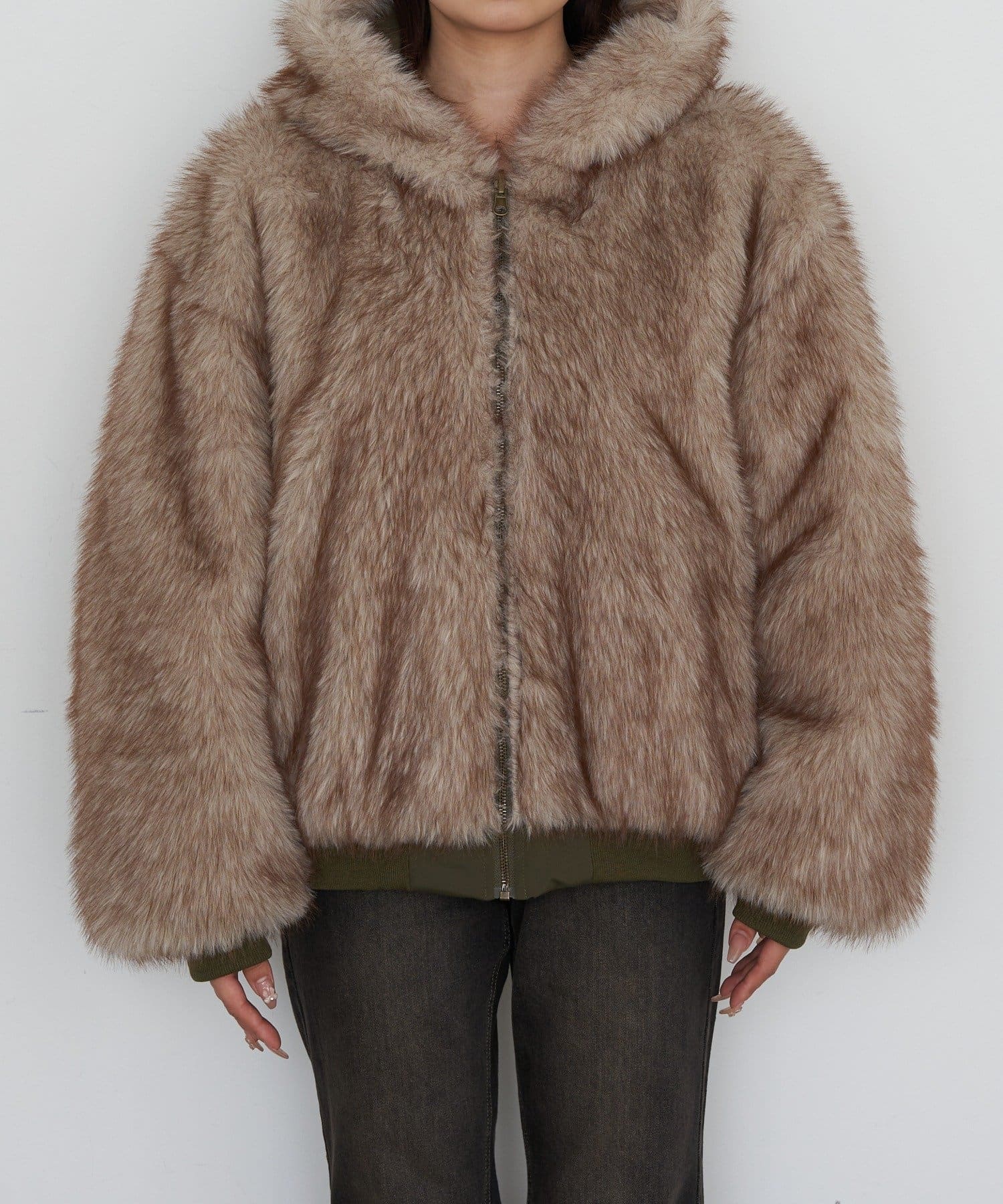 RAY CASSIN(レイカズン) ファーリバーシブルフードブルゾン