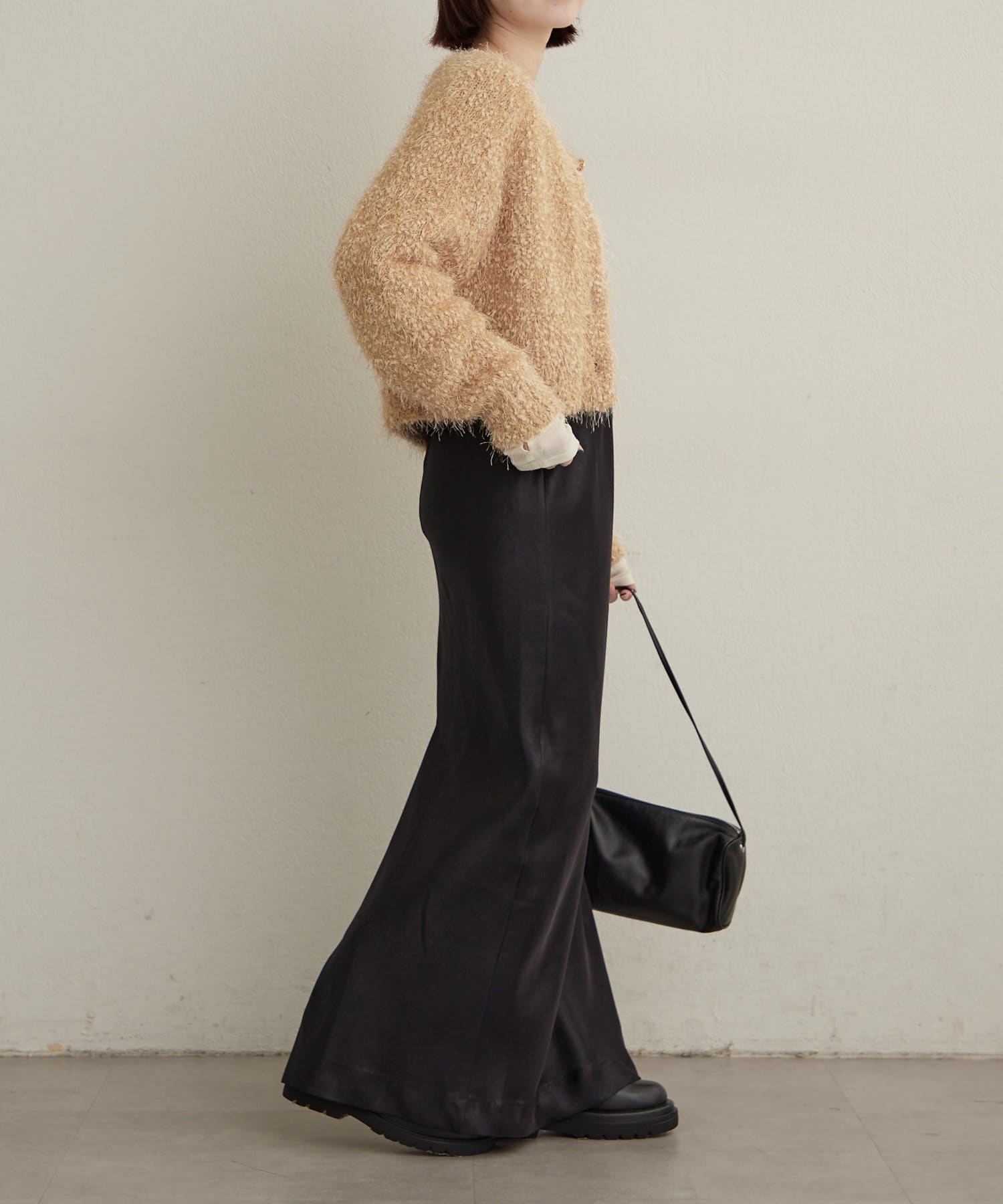 Omekashi(オメカシ) ラメモールニットカーディガン