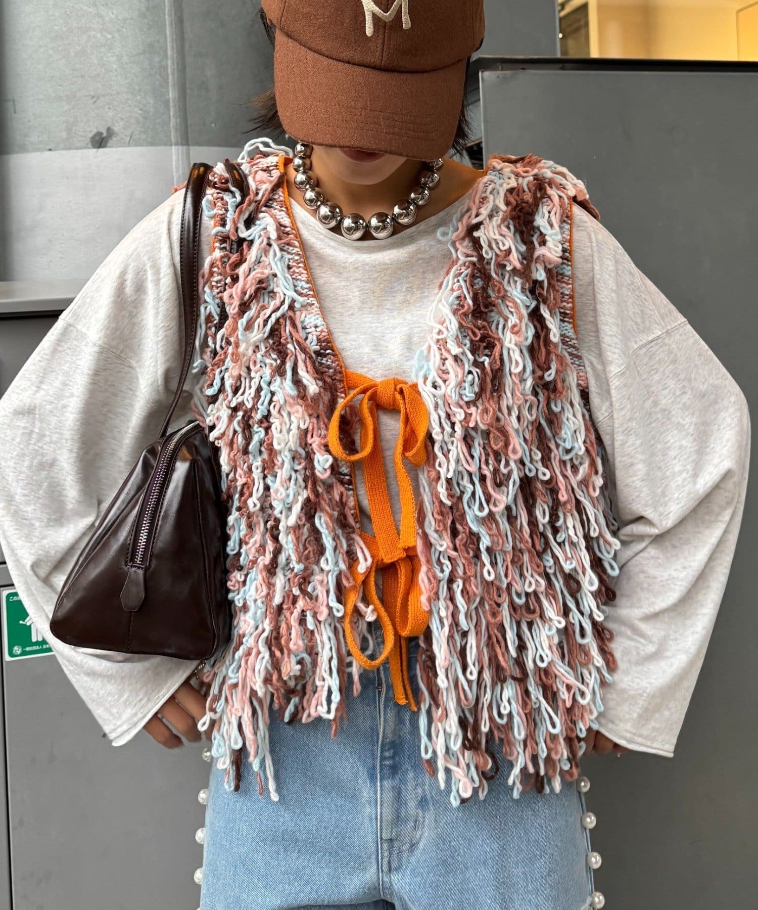 CIAOPANIC TYPY(チャオパニックティピー) ★【HELLO.SANFRANCISCO/ハローサンフランシスコ】カラーループフリンジリボンベスト