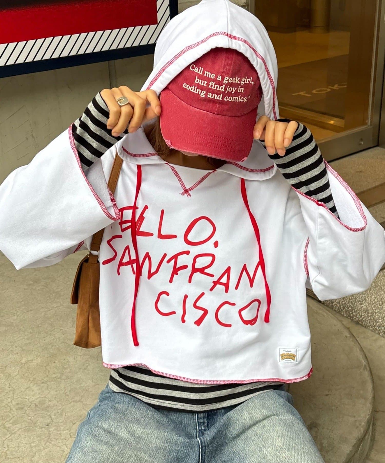 CIAOPANIC TYPY(チャオパニックティピー) ★【HELLO.SANFRANCISCO/ハローサンフランシスコ】フーディープリントパーカー