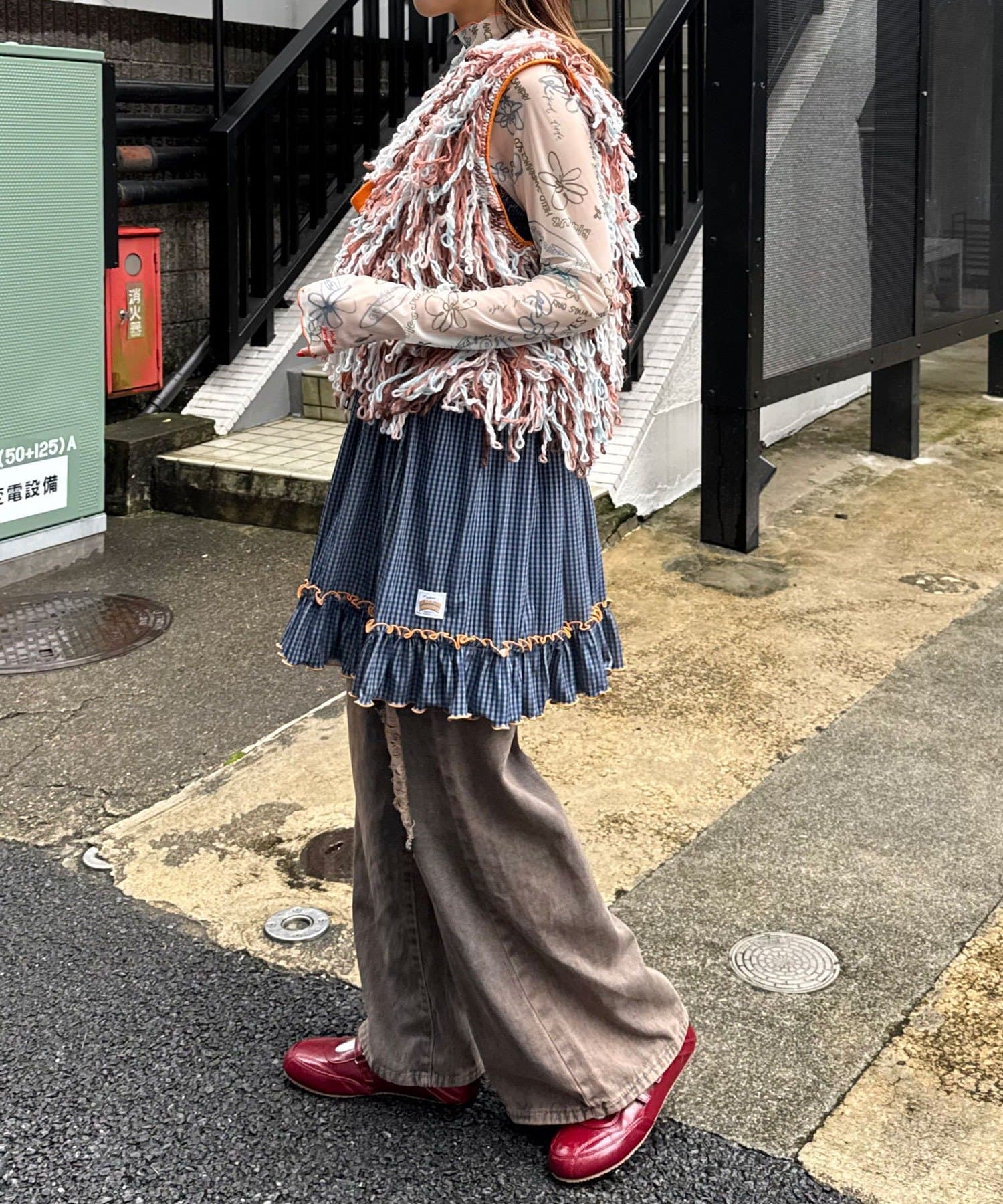 CIAOPANIC(チャオパニック) 【HELLO.SANFRANCISCO/ハローサンフランシスコ】カラーループフリンジリボンベスト