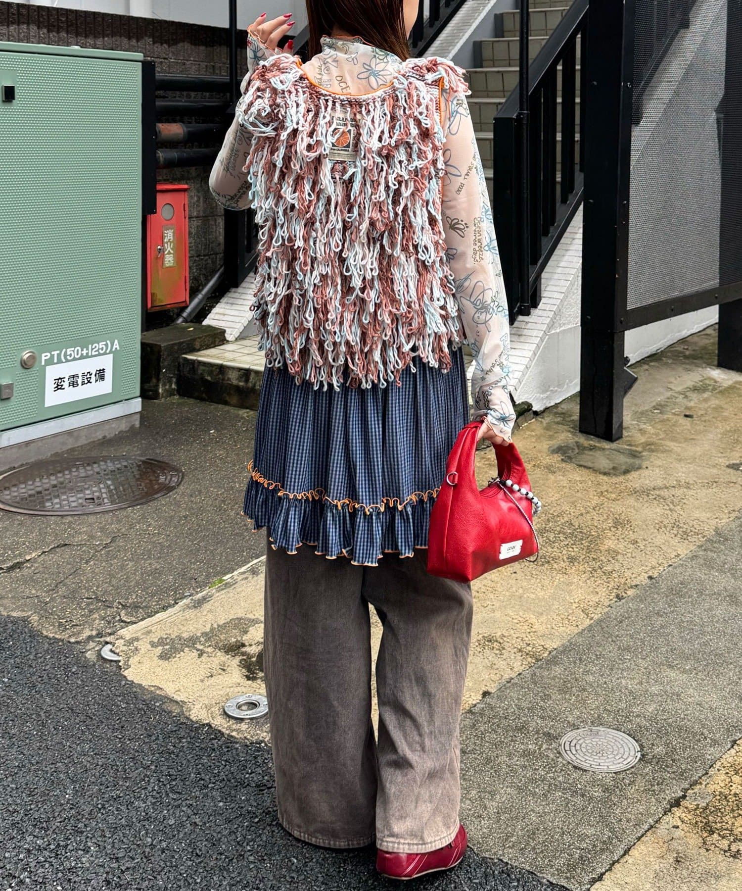 CIAOPANIC(チャオパニック) 【HELLO.SANFRANCISCO/ハローサンフランシスコ】カラーループフリンジリボンベスト