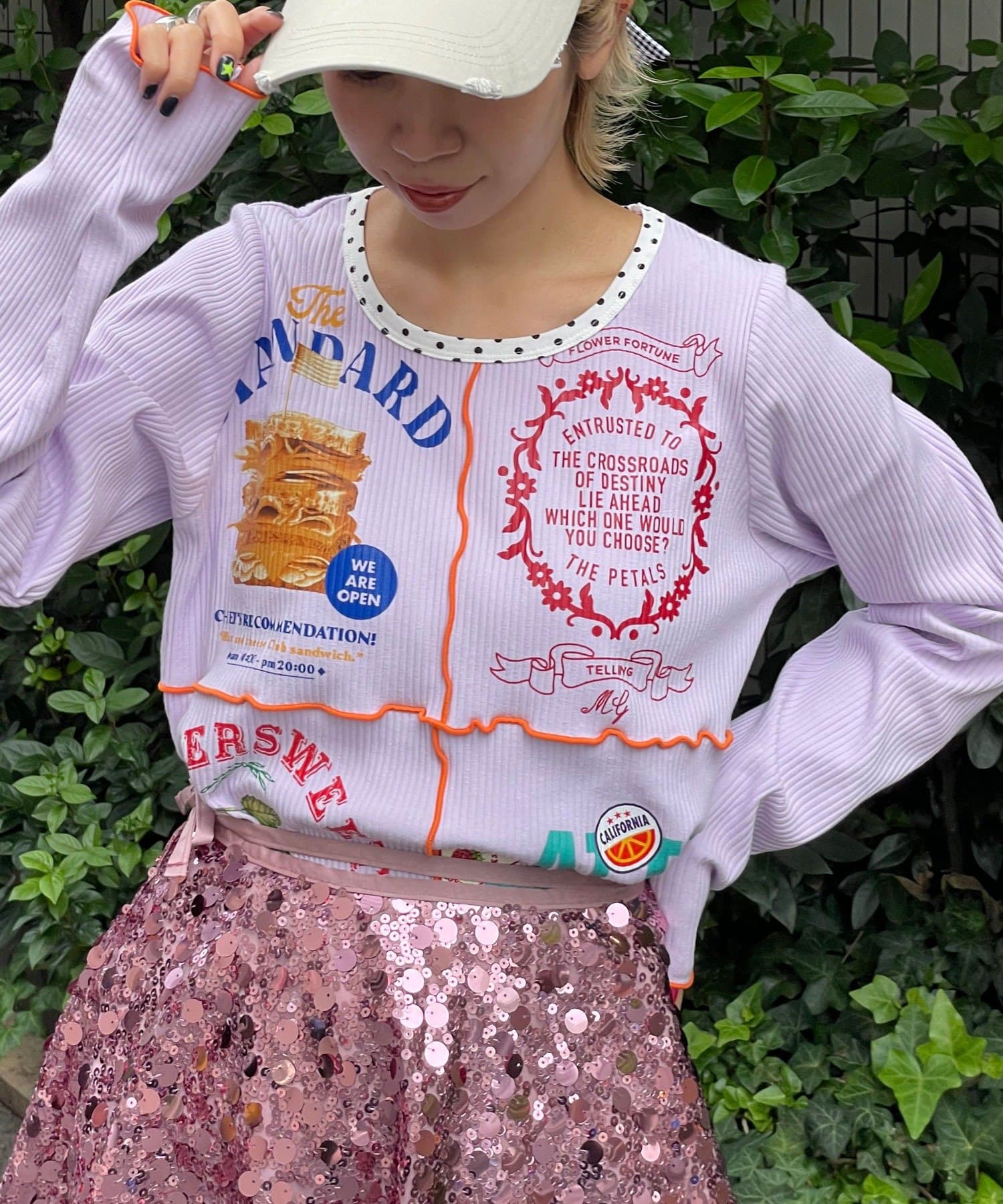 CIAOPANIC(チャオパニック) ★【HELLO.SANFRANCISCO/ハローサンフランシスコ】パッチワークプリントトップス