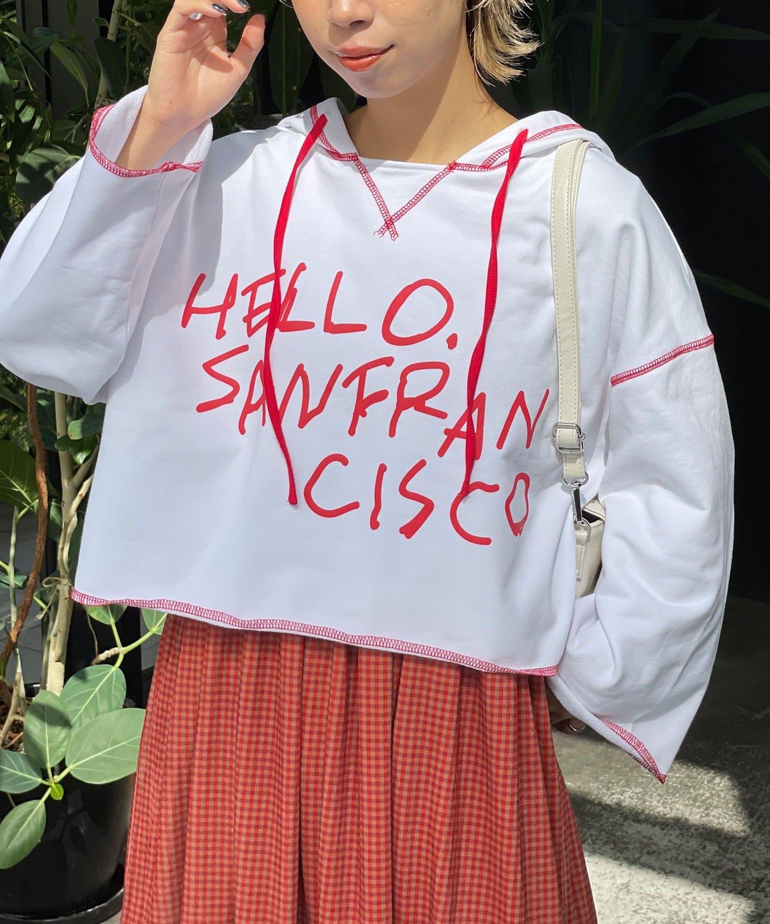 CIAOPANIC(チャオパニック) 【HELLO.SANFRANCISCO/ハローサンフランシスコ】フーディープリントパーカー