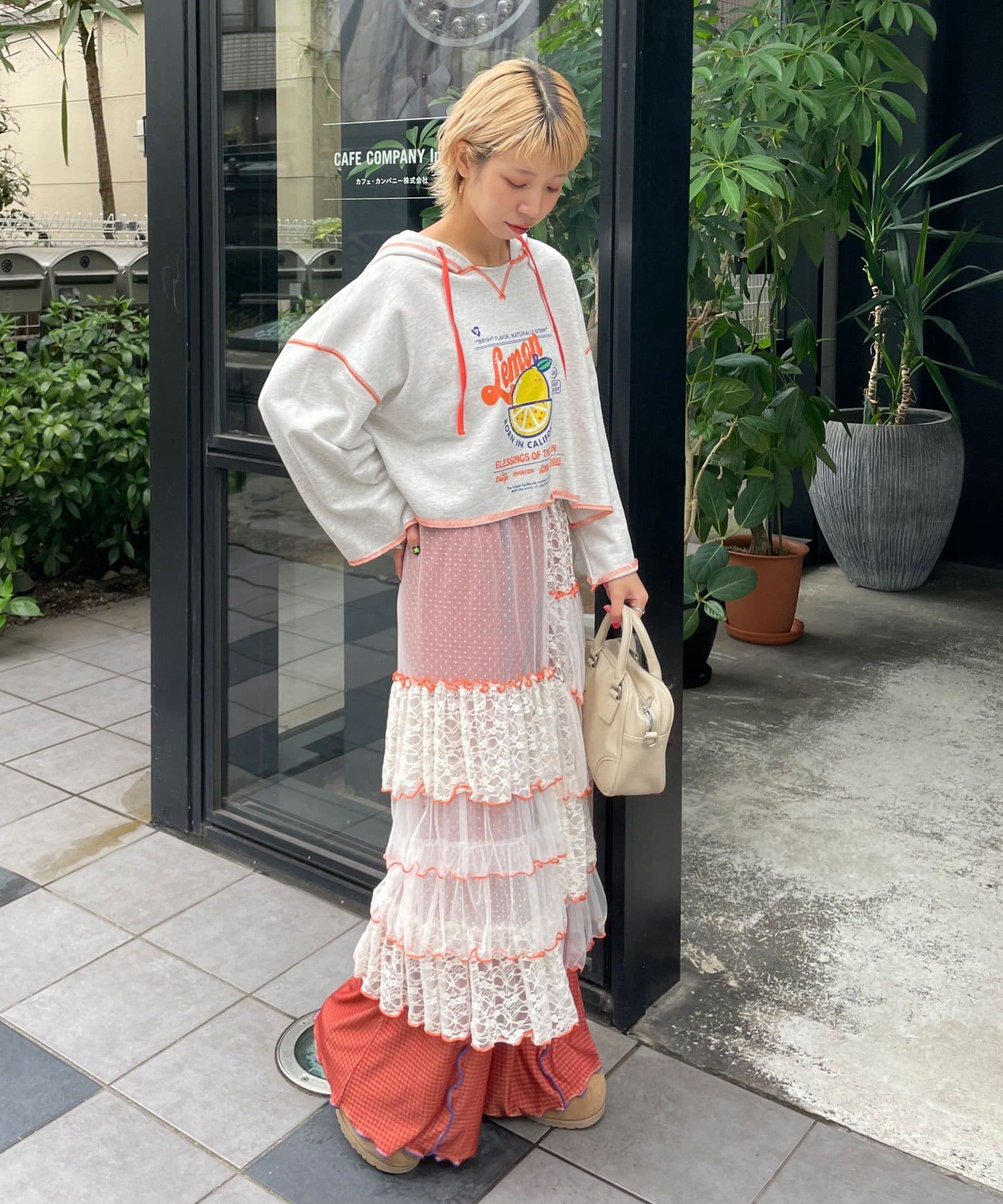 CIAOPANIC(チャオパニック) 【HELLO.SANFRANCISCO/ハローサンフランシスコ】フーディープリントパーカー