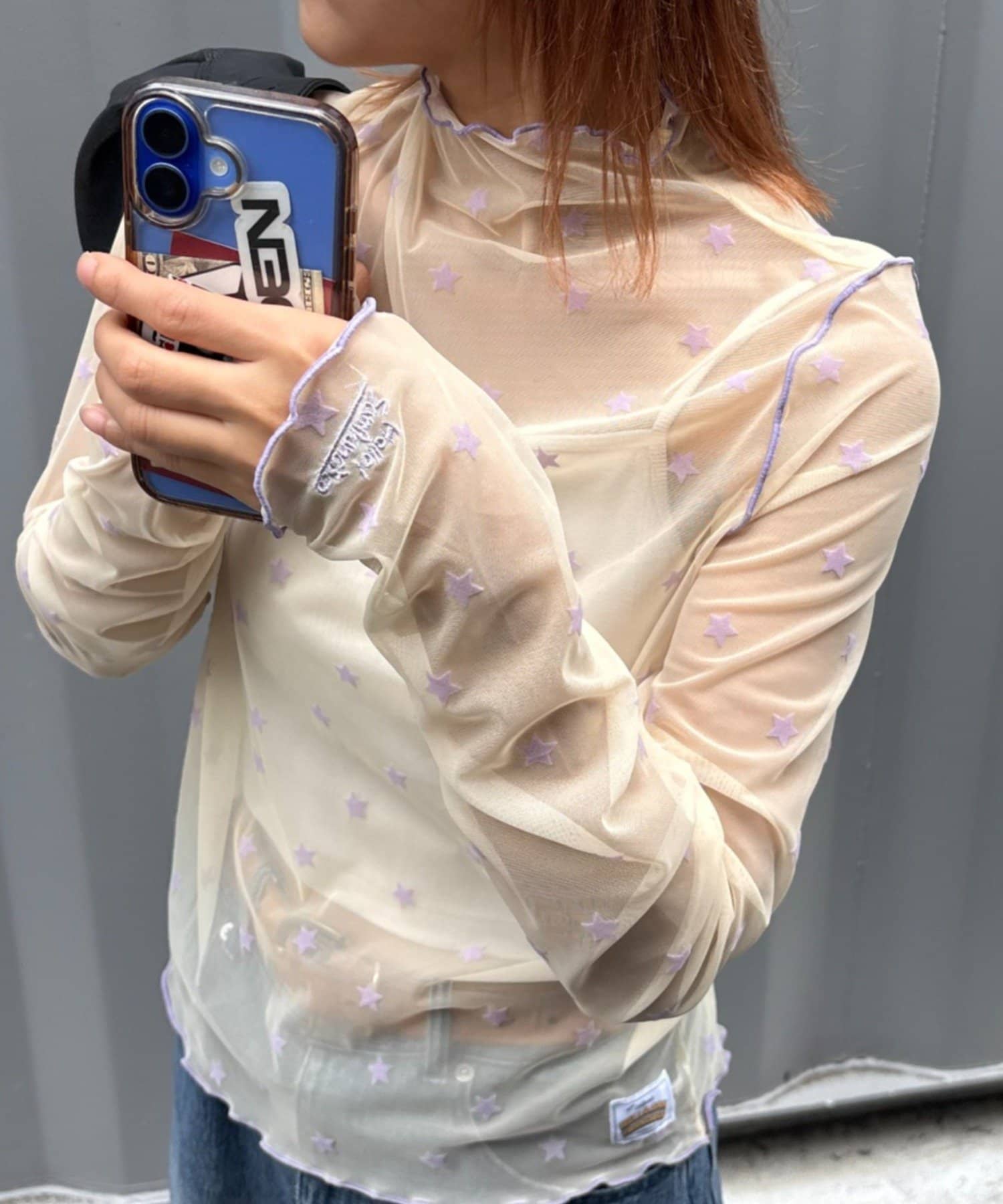 CIAOPANIC TYPY(チャオパニックティピー) ★【HELLO.SANFRANCISCO/ハローサンフランシスコ】フロッキー星柄シアートップス