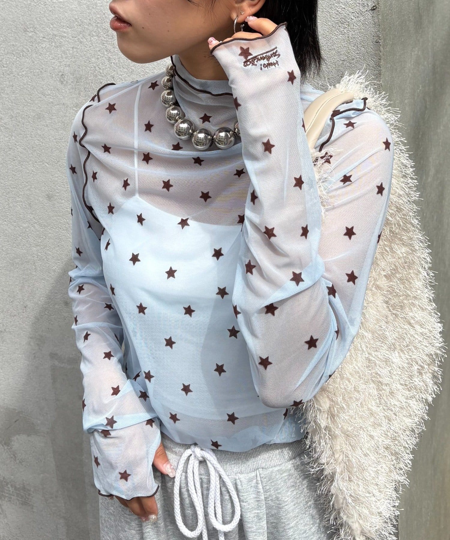 CIAOPANIC TYPY(チャオパニックティピー) ★【HELLO.SANFRANCISCO/ハローサンフランシスコ】フロッキー星柄シアートップス