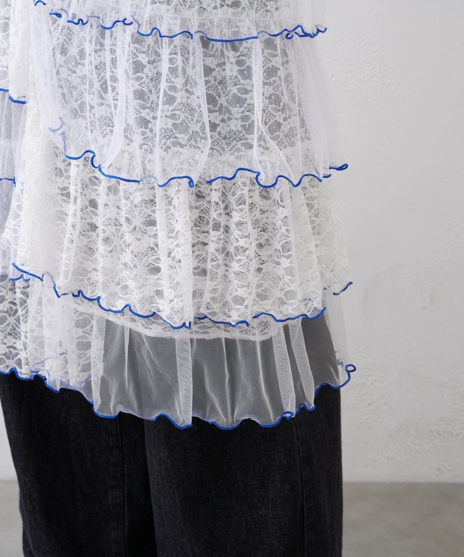 CIAOPANIC TYPY(チャオパニックティピー) ★【HELLO.SANFRANCISCO/ハローサンフランシスコ】2WAYレースブロッキングティアードスカート