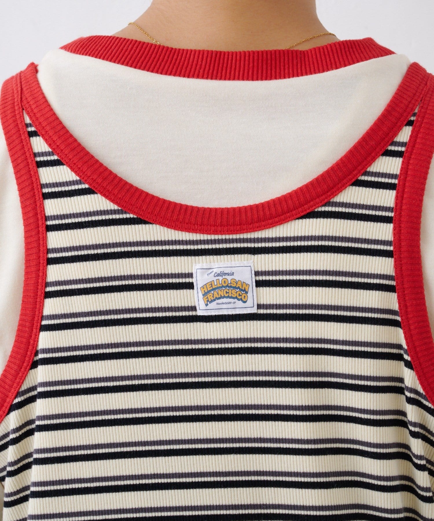 CIAOPANIC TYPY(チャオパニックティピー) ★【HELLO.SANFRANCISCO/ハローサンフランシスコ】インナー付きアメスリタンクワンピース