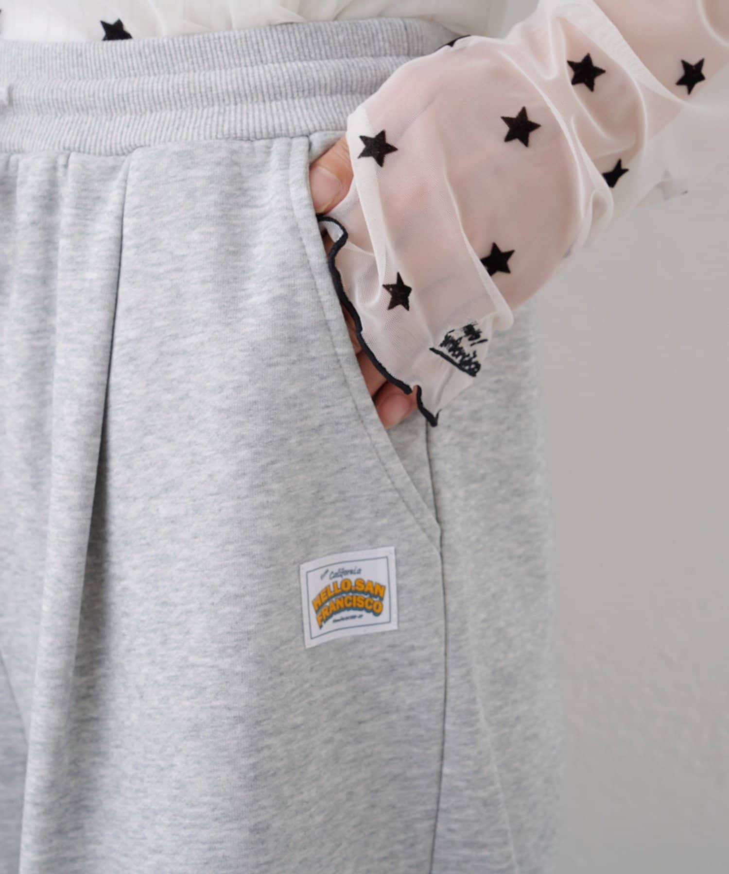 CIAOPANIC TYPY(チャオパニックティピー) ★【HELLO.SANFRANCISCO/ハローサンフランシスコ】フラワーカットスウェットワイドパンツ