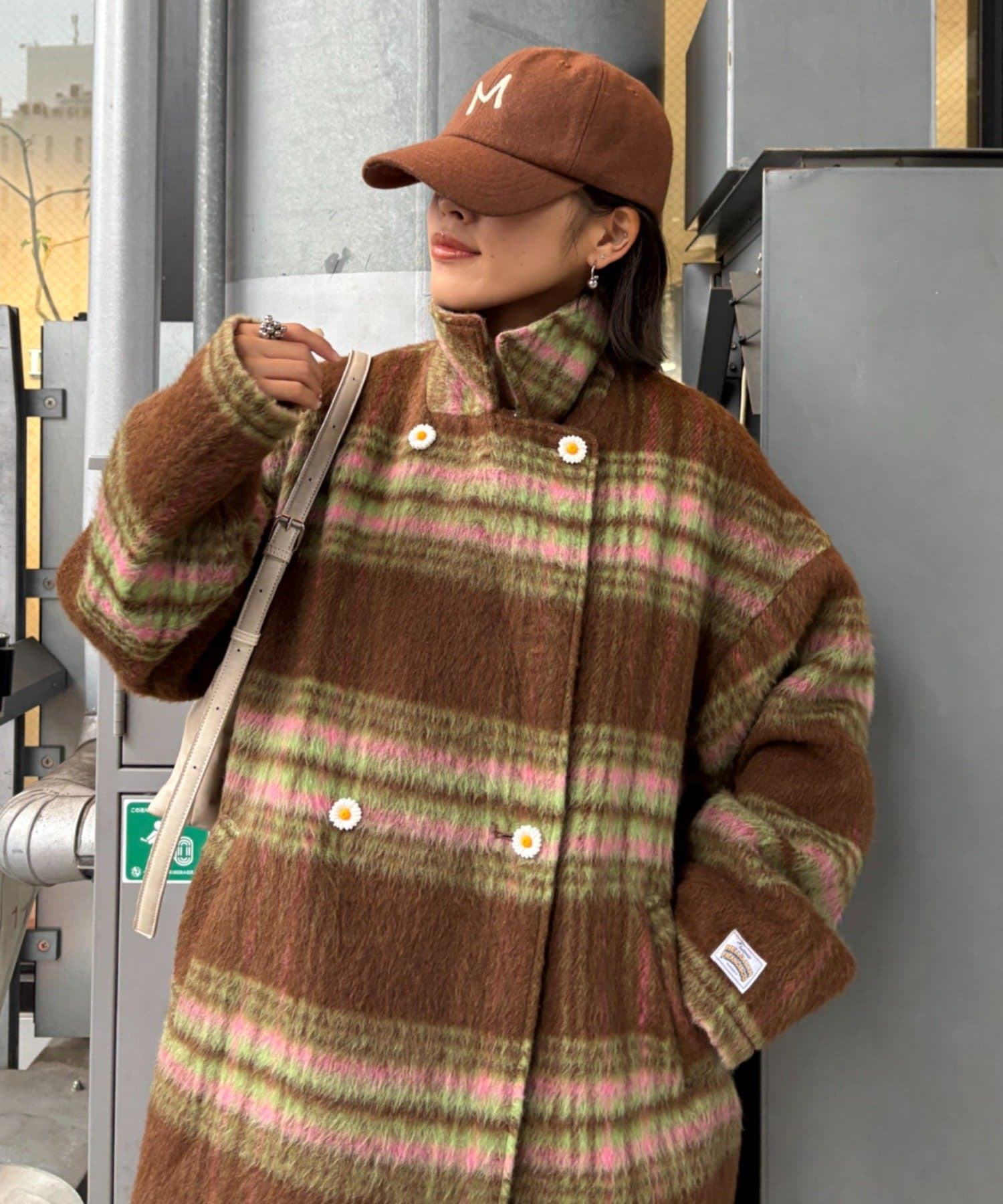 CIAOPANIC TYPY(チャオパニックティピー) ★【HELLO.SANFRANCISCO/ハローサンフランシスコ】チェックシャギーオーバーコート