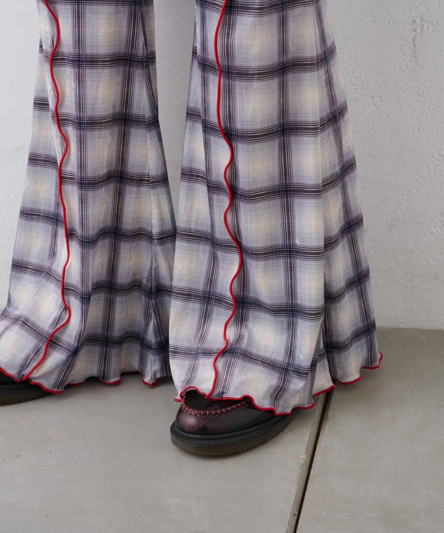 CIAOPANIC TYPY(チャオパニックティピー) ★【HELLO.SANFRANCISCO/ハローサンフランシスコ】チェックメロー切り替えフレアパンツ