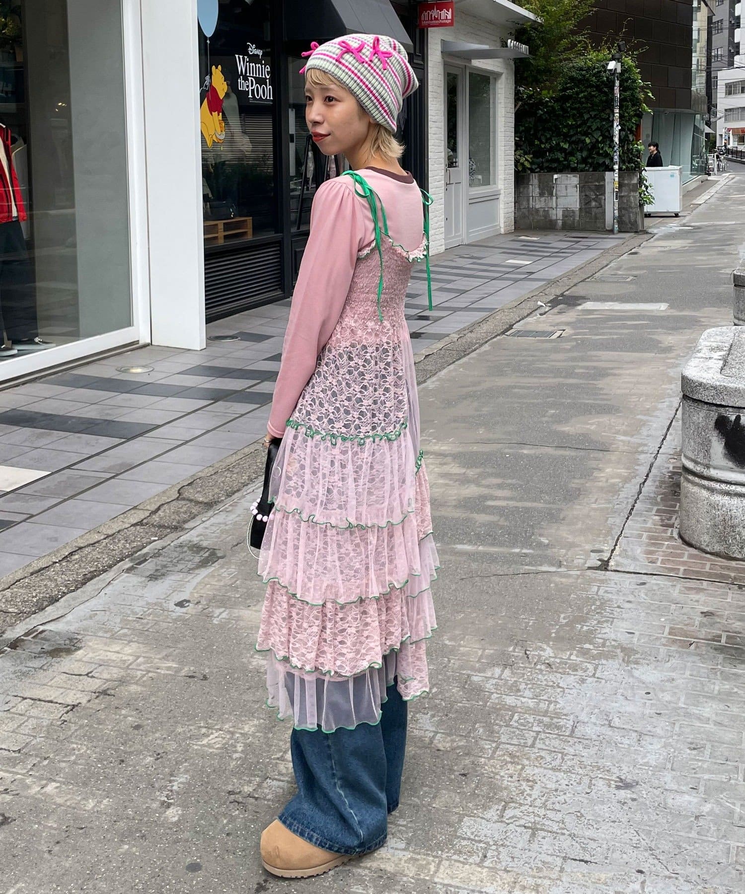 CIAOPANIC(チャオパニック) ★【HELLO.SANFRANCISCO/ハローサンフランシスコ】2WAYレースブロッキングティアードスカート