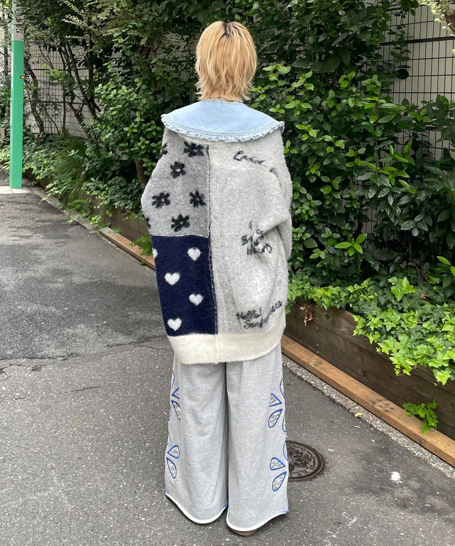 CIAOPANIC(チャオパニック) ★【HELLO.SANFRANCISCO/ハローサンフランシスコ】フラワーカットスウェットワイドパンツ