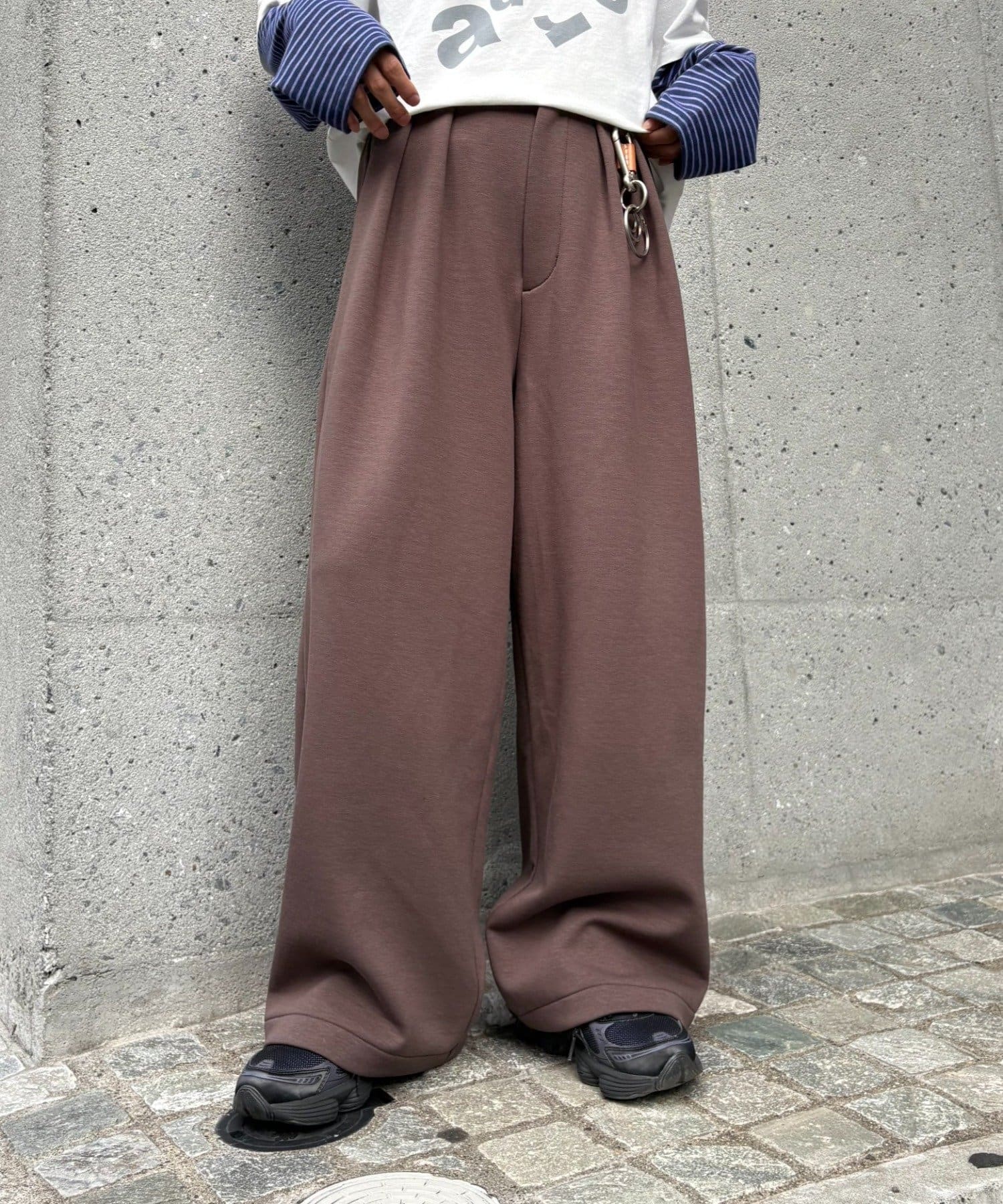 CIAOPANIC TYPY(チャオパニックティピー) 【UNISEX】あったかスウェットタックワイドパンツ