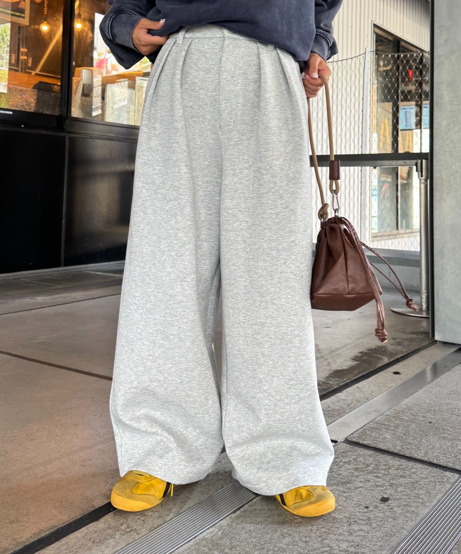 CIAOPANIC TYPY(チャオパニックティピー) 【UNISEX】あったかスウェットタックワイドパンツ