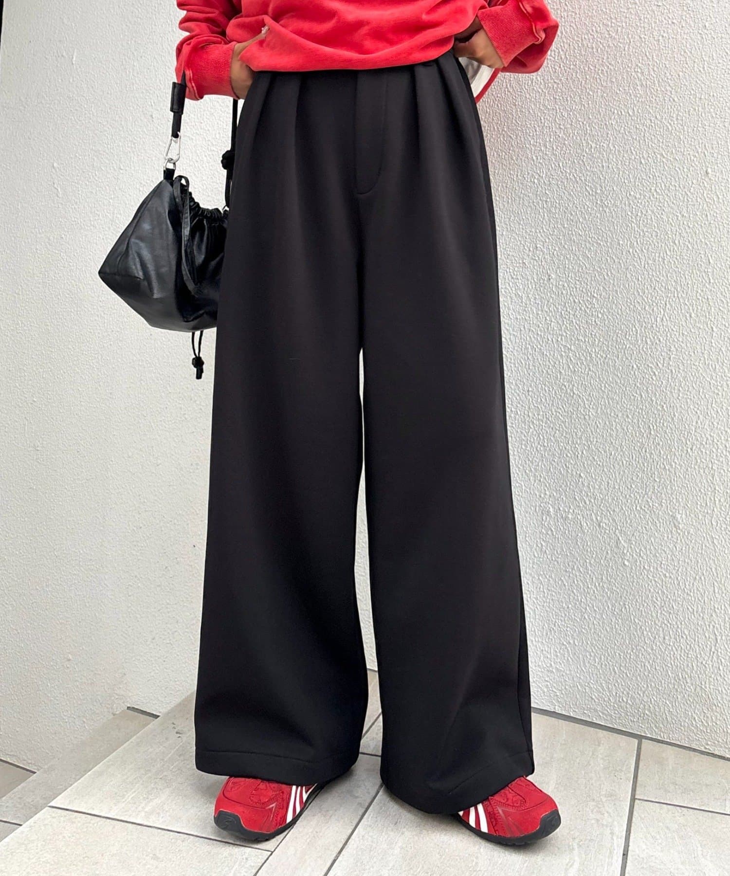 CIAOPANIC TYPY(チャオパニックティピー) 【UNISEX】あったかスウェットタックワイドパンツ