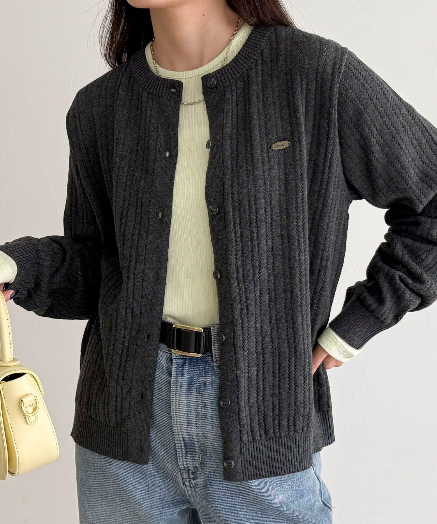 FREDY & GLOSTER(フレディ アンド グロスター) 【GEVACO/ゲバコ】カットソーインナー付きカーディガン