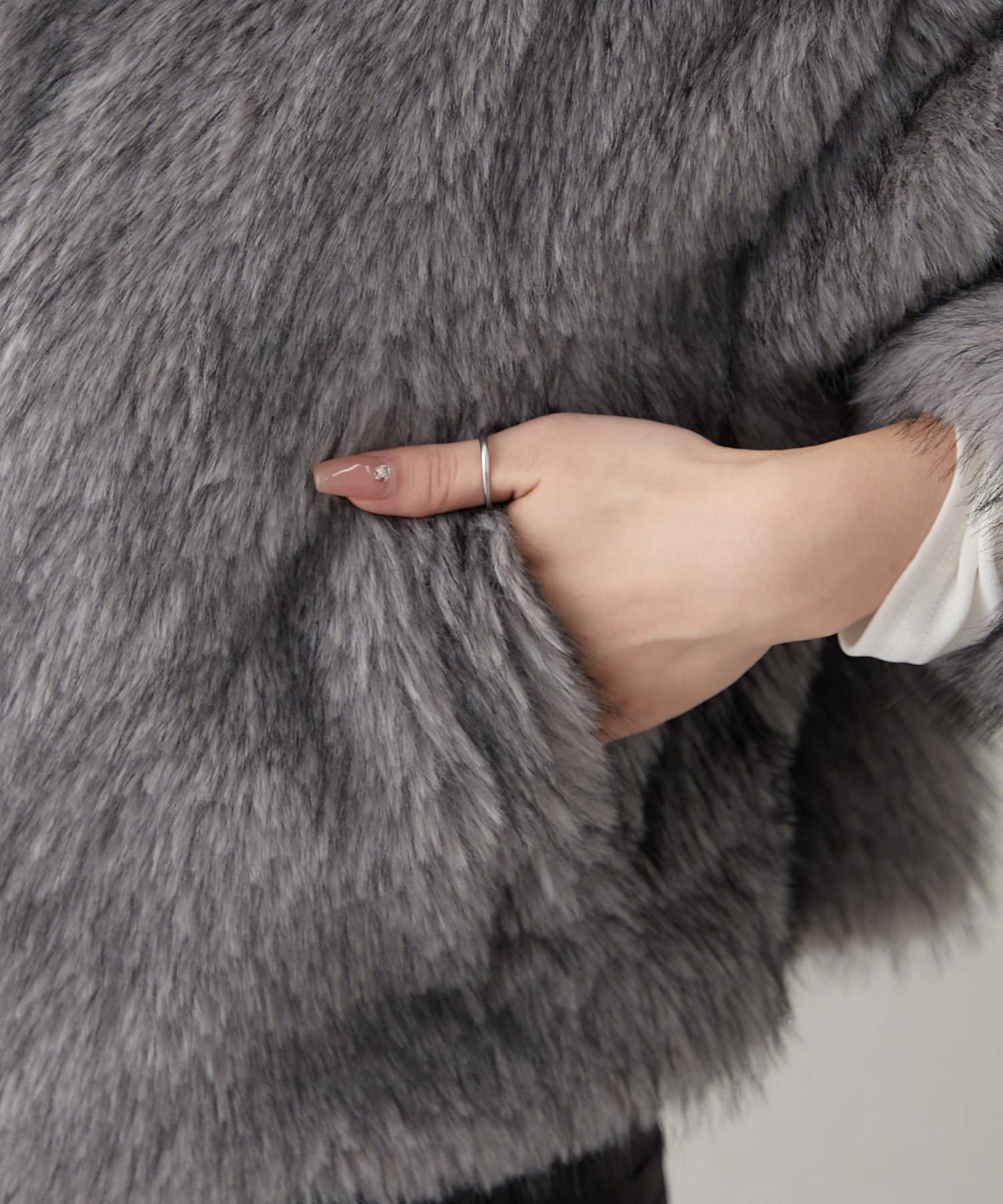 NICE CLAUP / OLIVE des OLIVE OUTLET(ナイスクラップ  / オリーブ デ オリーブ アウトレット) ミックスファー2WAYブルゾン