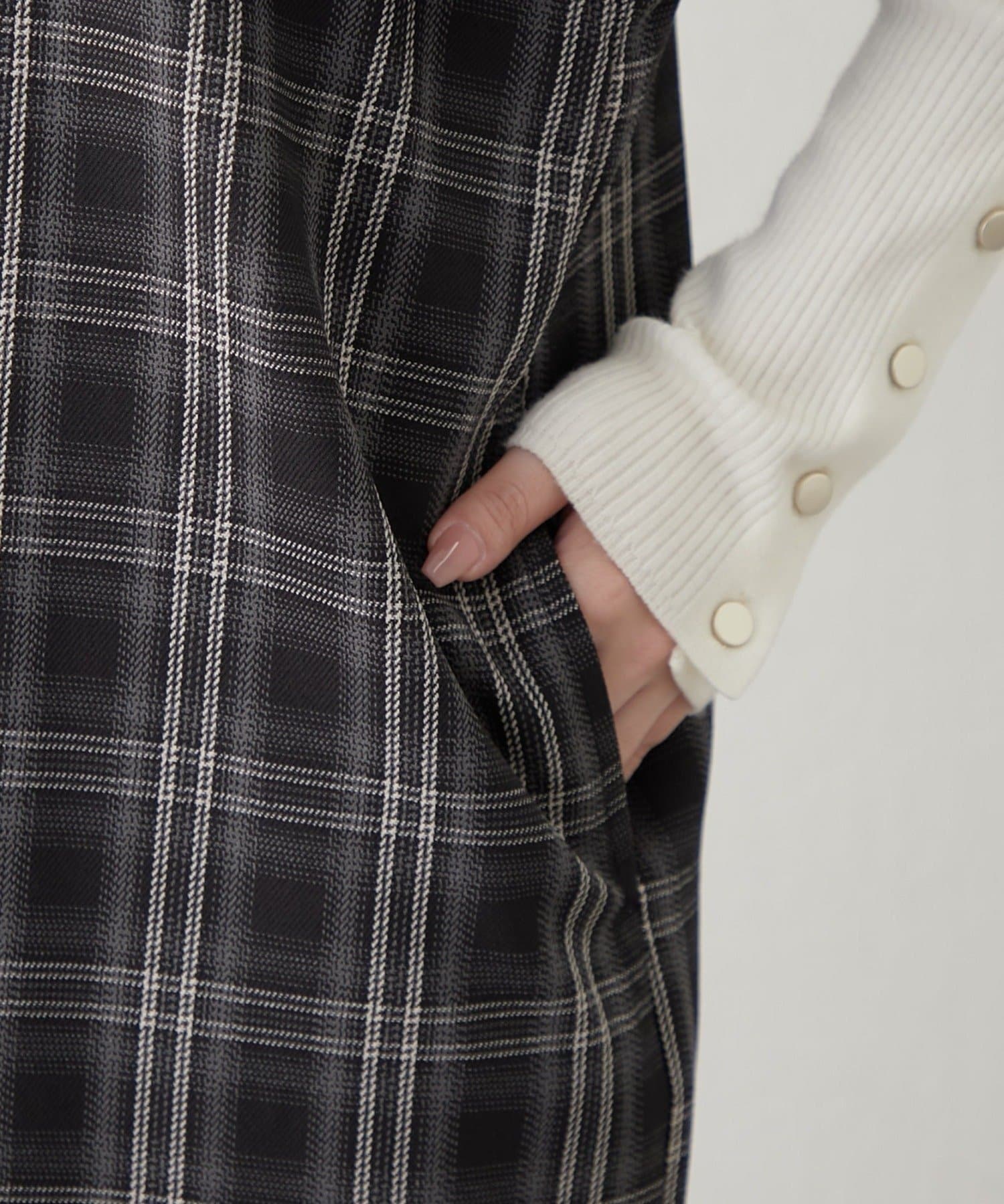 NICE CLAUP / OLIVE des OLIVE OUTLET(ナイスクラップ  / オリーブ デ オリーブ アウトレット) 【RMAF】チェックシャーリングサロペット