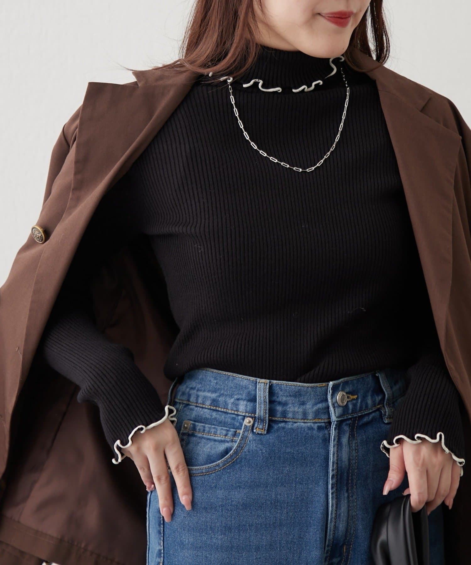 NICE CLAUP / OLIVE des OLIVE OUTLET(ナイスクラップ  / オリーブ デ オリーブ アウトレット) 【RMAF】メロータトルリブニット