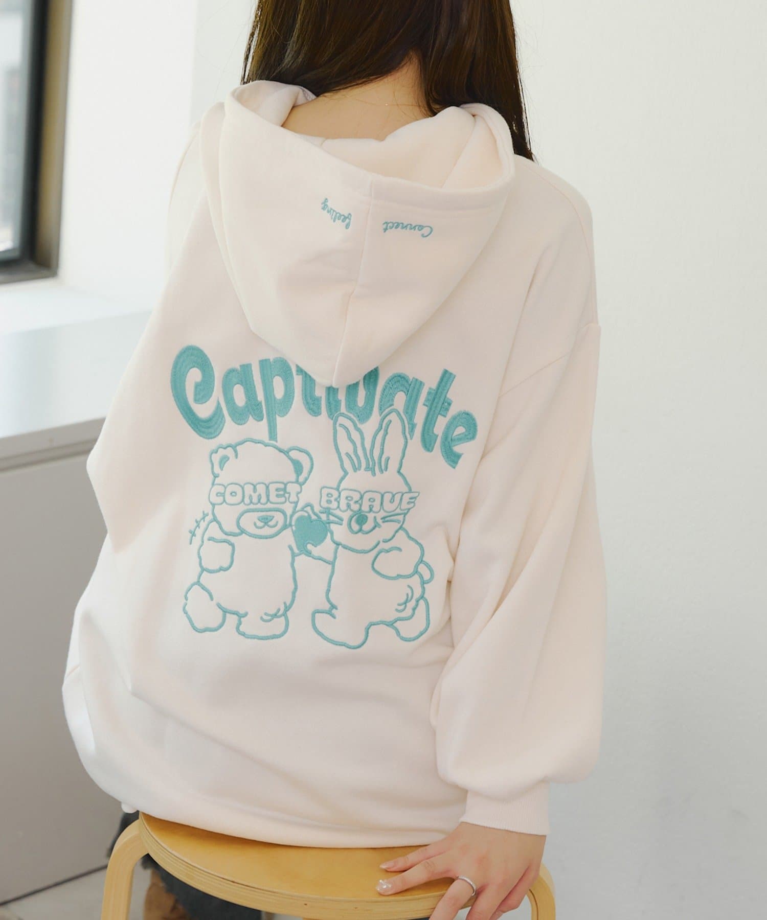 NICE CLAUP / OLIVE des OLIVE OUTLET(ナイスクラップ  / オリーブ デ オリーブ アウトレット) 【RMAF】メロメロウサギパーカー