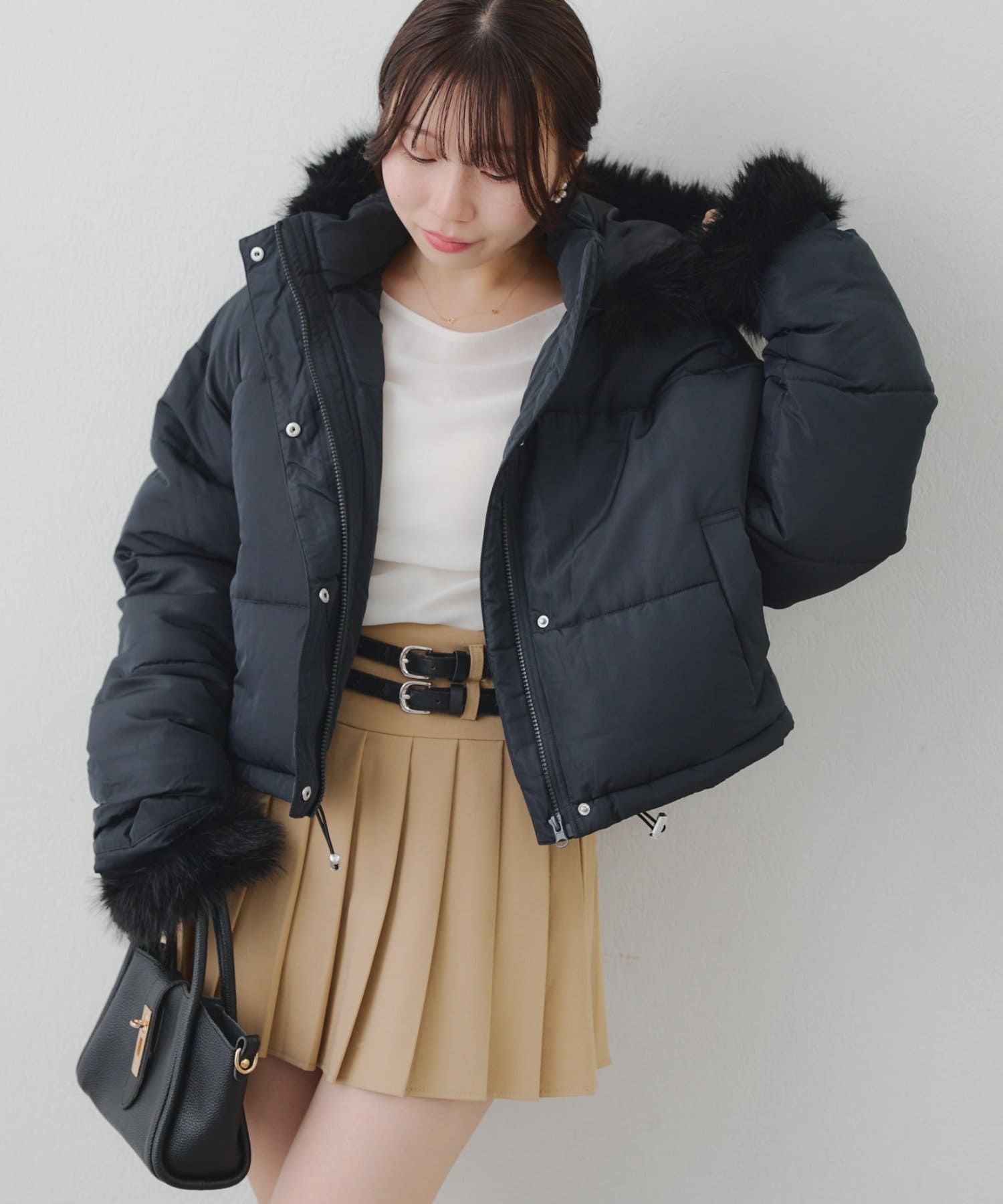 Remind me and forever(リマインドミーアンドフォーエバー) フェイクファー付ZIPエコダウン