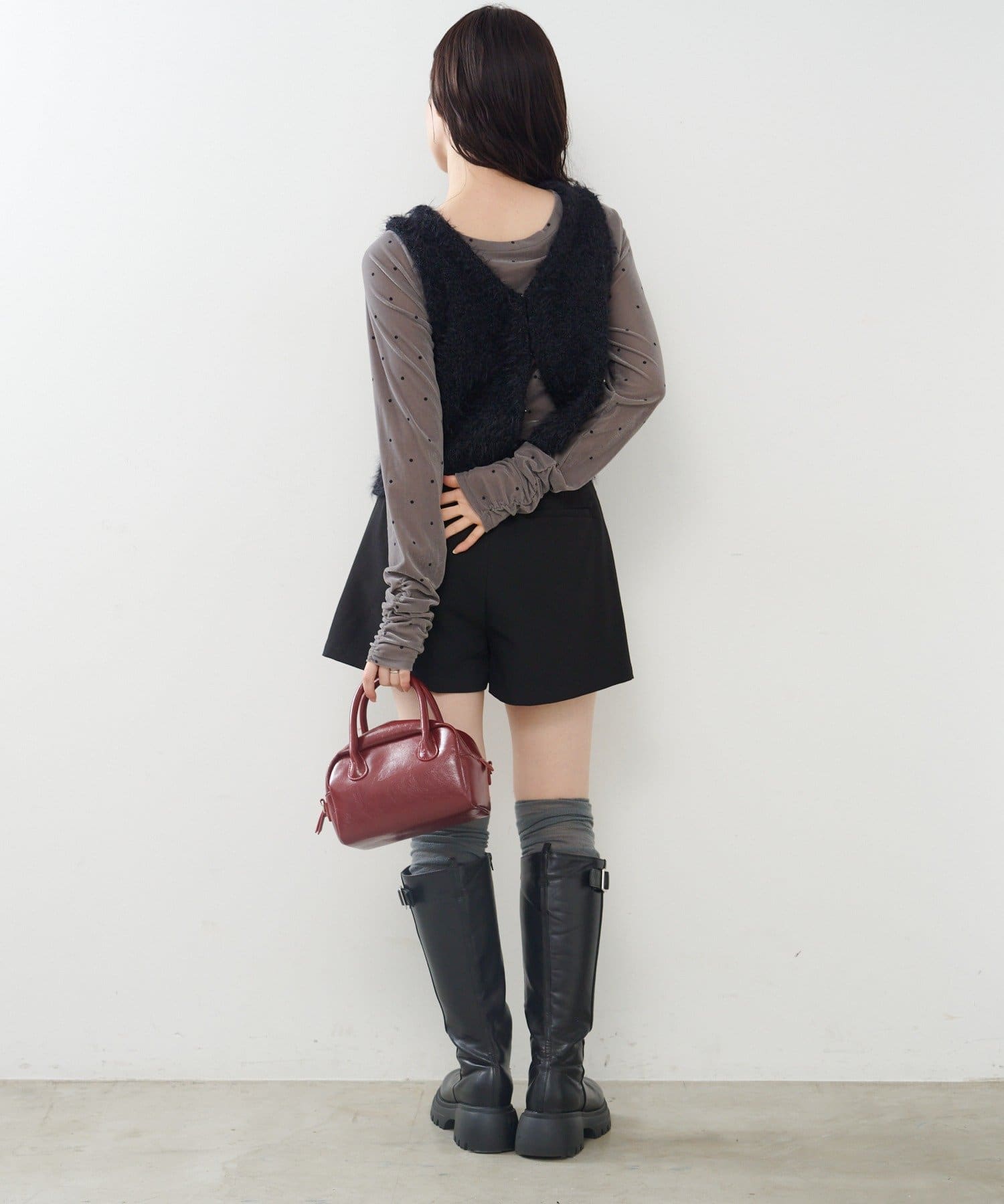 Kastane(カスタネ) 【前後2WAY】シャギーネップベスト