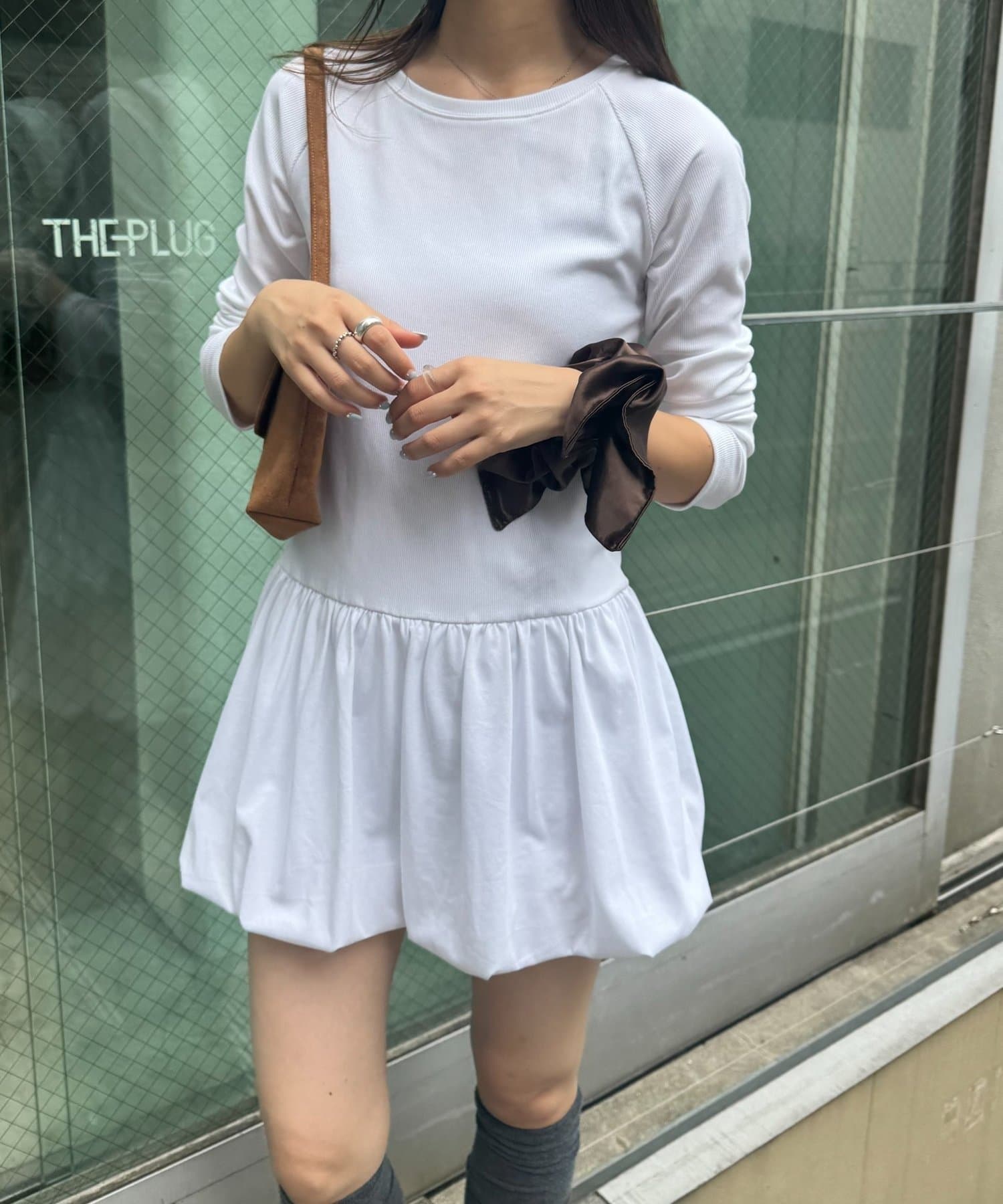 CIAOPANIC TYPY(チャオパニックティピー) 【UNISEX】スウェットやニットのインナーに◎裾バルーンチュニックリブロンTEE