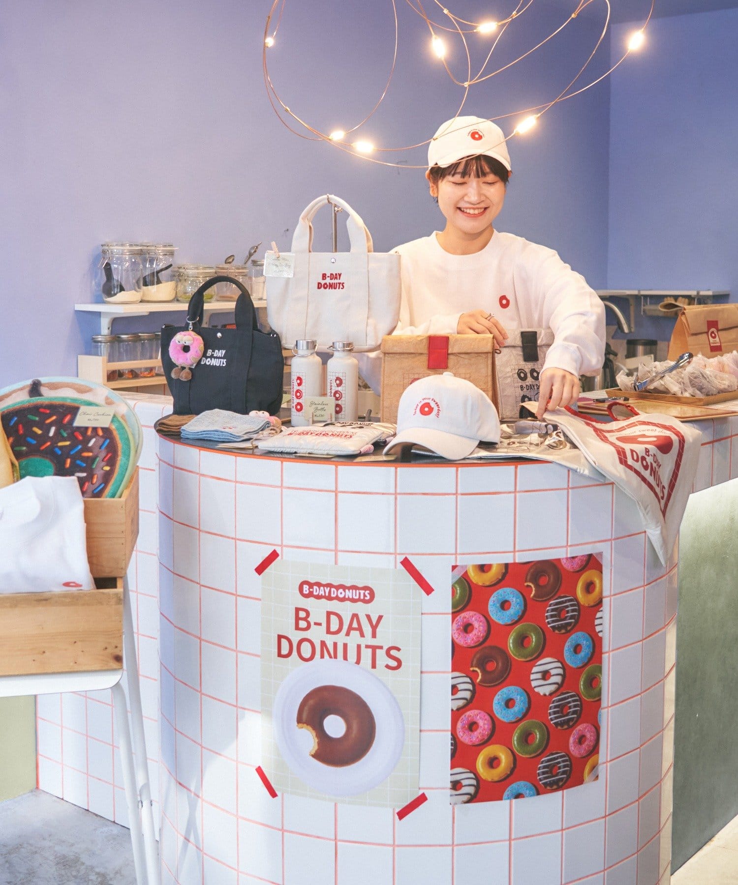 BIRTHDAY BAR(バースデイバー) B-DAY DONUTS　キャンバス2WAYミニトートバッグ