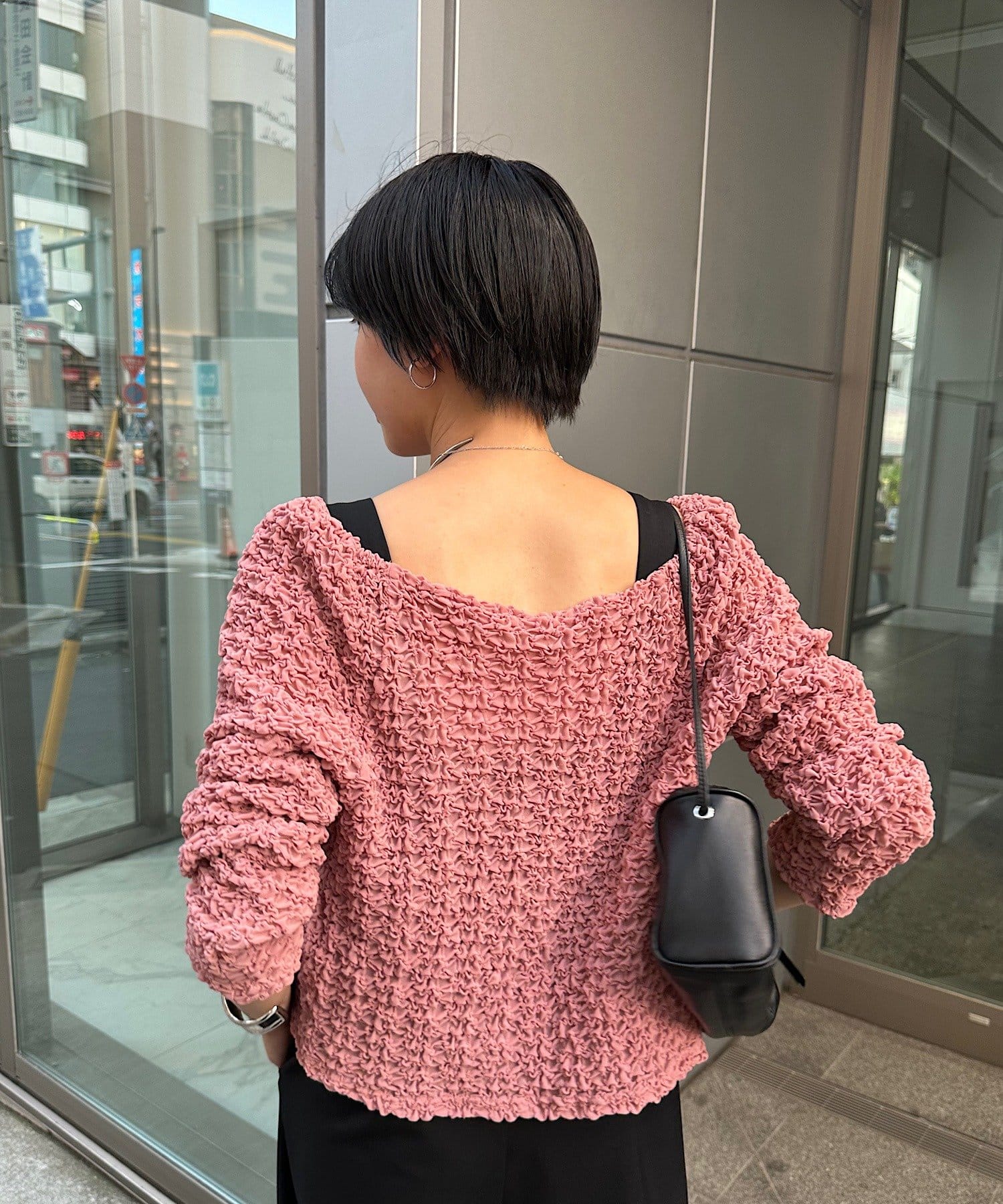 SHENERY ＠tsuru00コラボ スキッパーポンチプルオーバー ニット