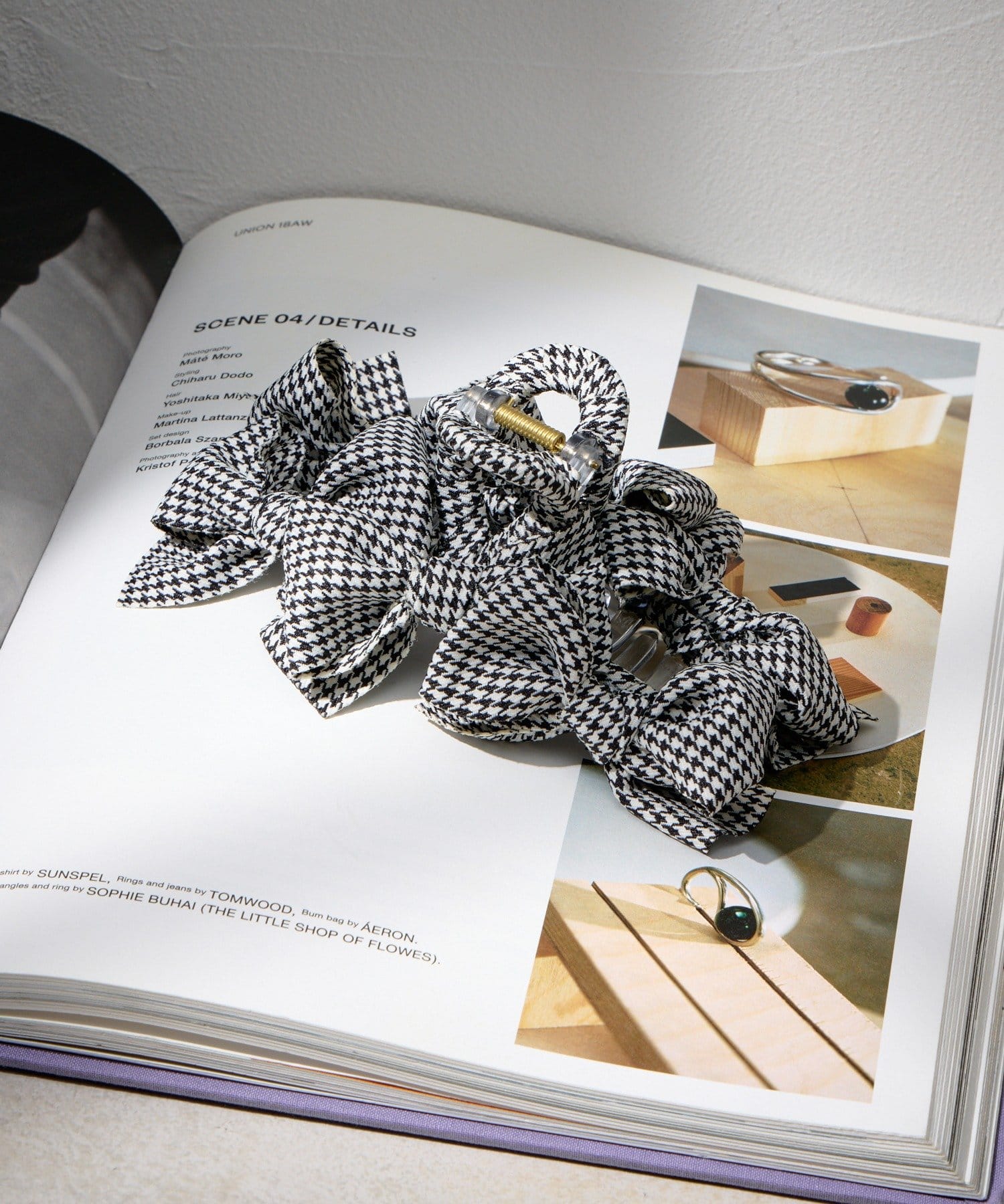 Lattice(ラティス) 【keeco企画】千鳥柄リボンクリップ